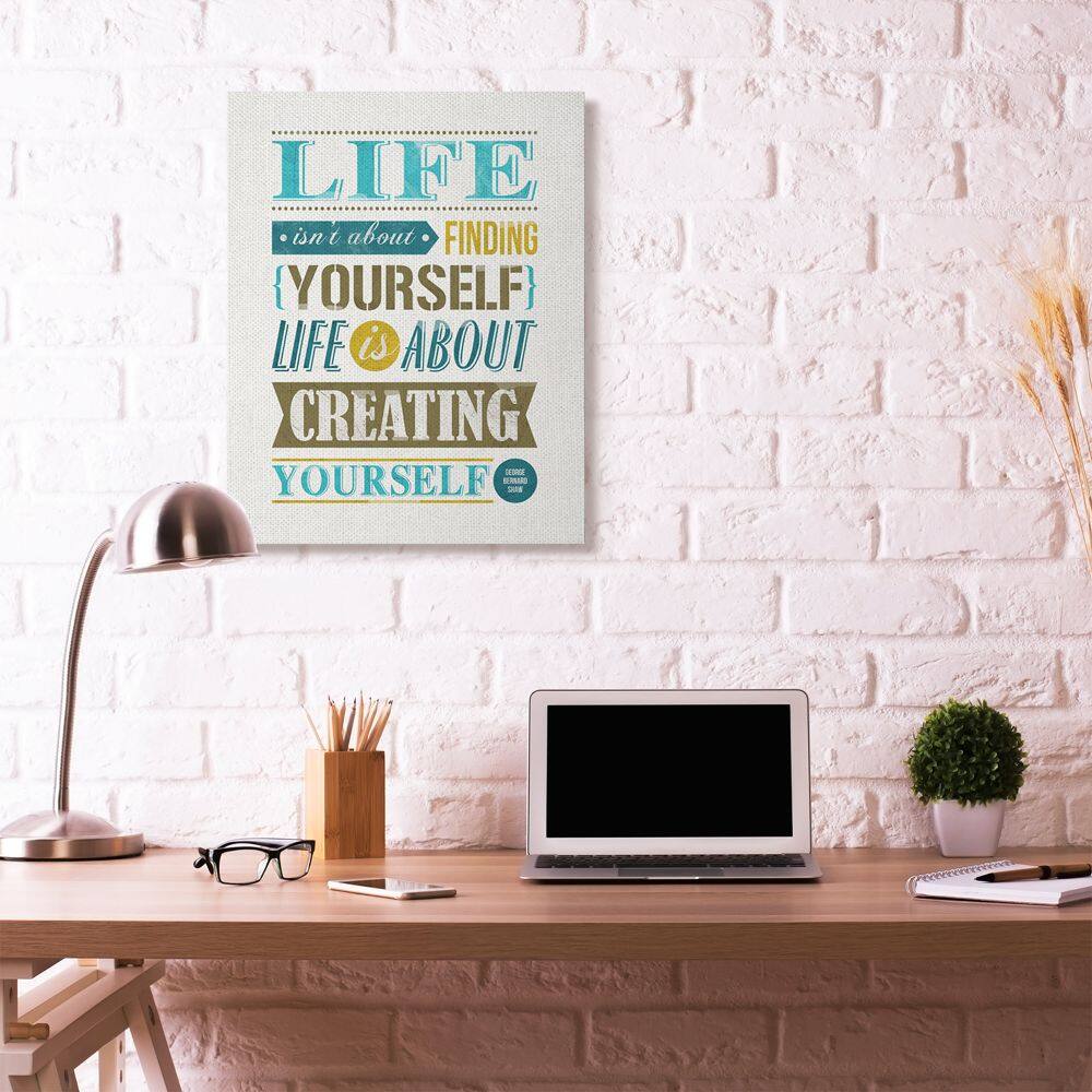 Stupell Industries Creating Yourself Inspirational Canvas Wall Art
