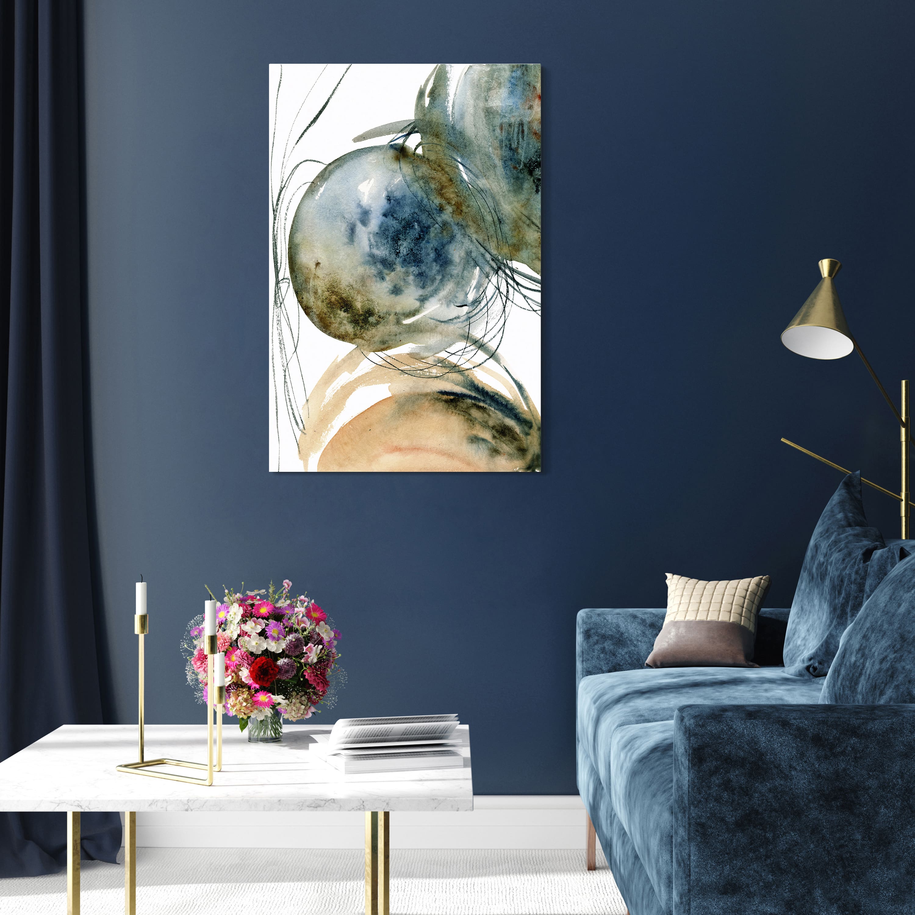 Empire Art Direct 32" x 48" Hibernation II Frameless Free Floating Tempered Glass Wall Art