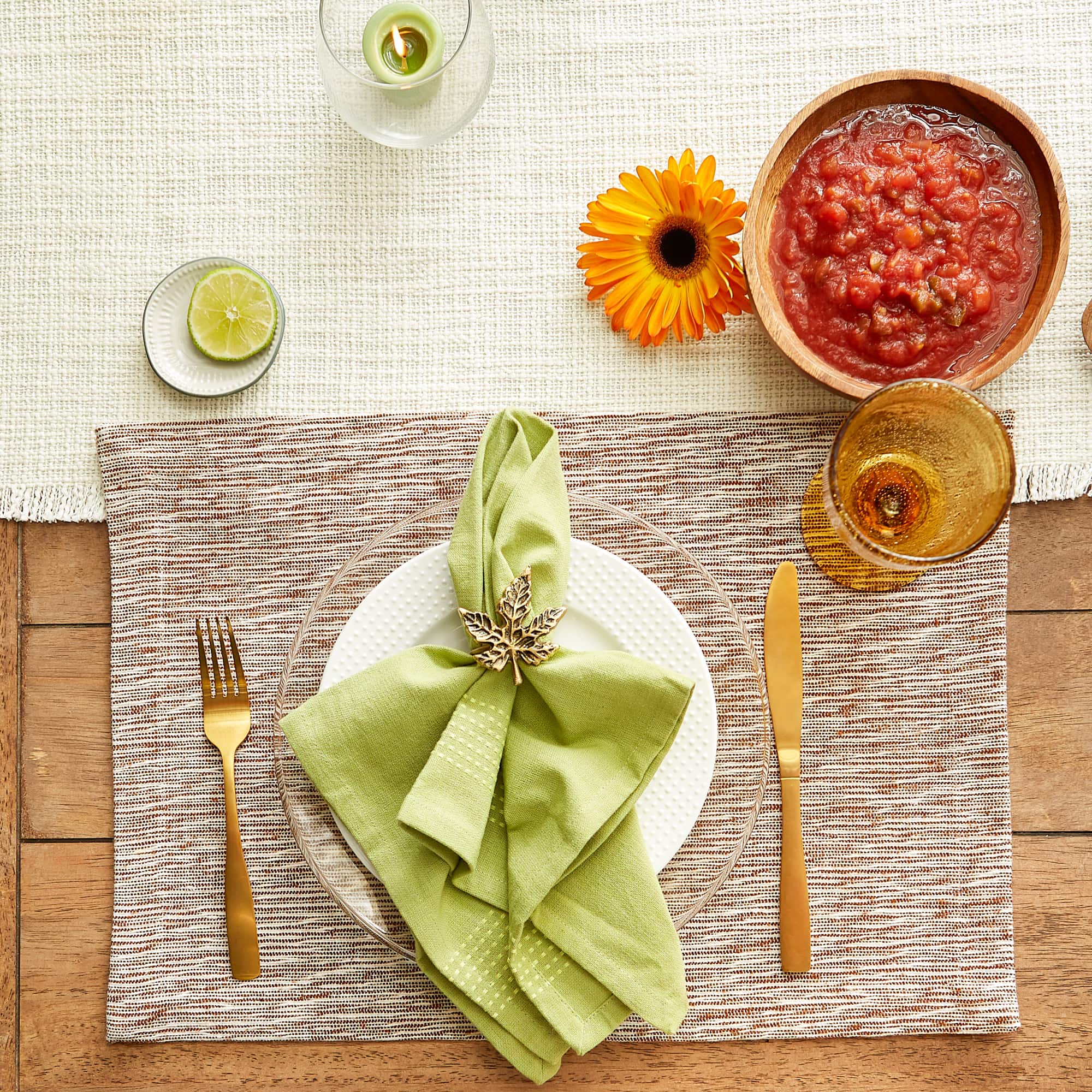 DII® Tonal Recycled Cotton Slubby Rib Placemats, 6ct.
