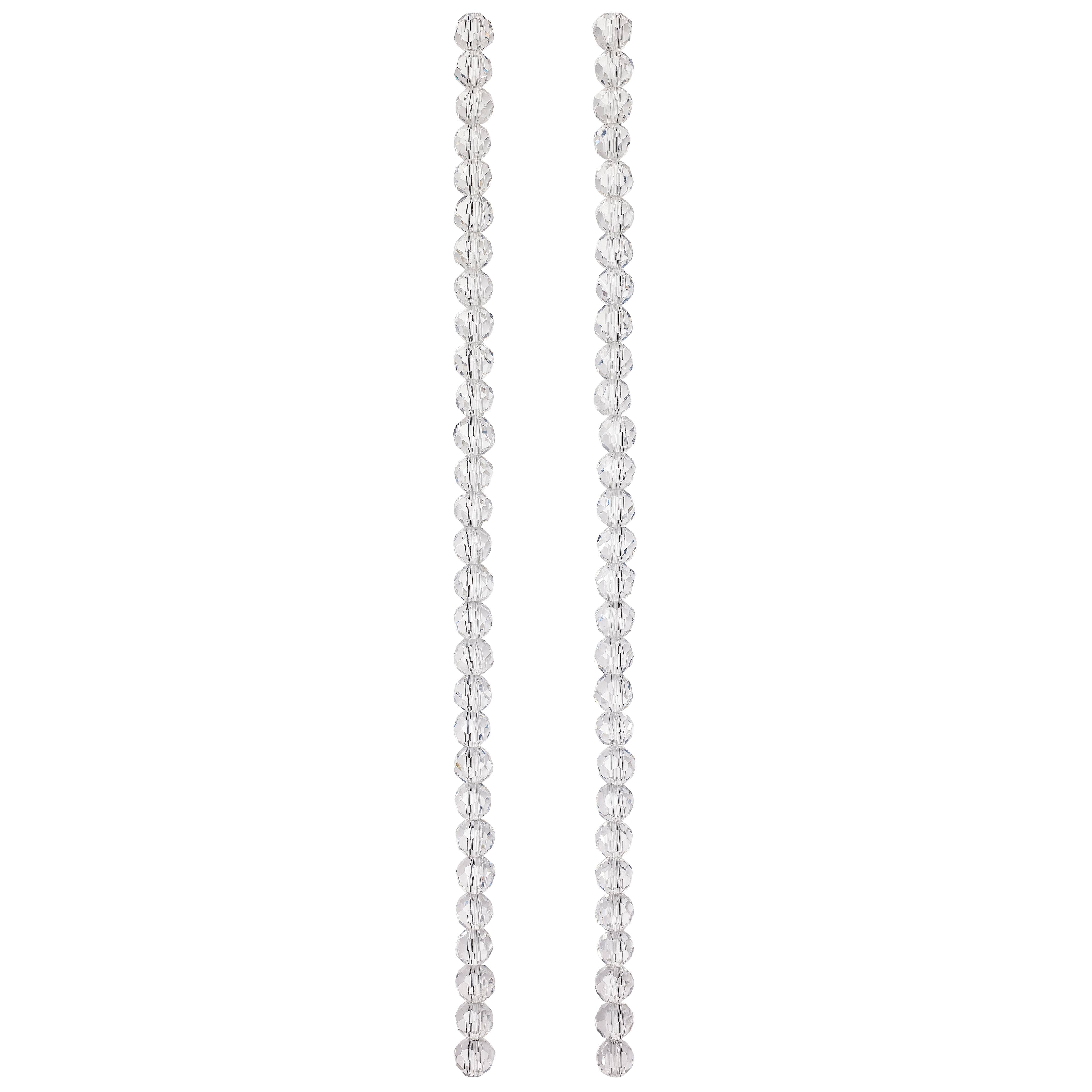 9 Pack: Crystal Glass Faceted Round Beads, 6mm by Bead Landing™