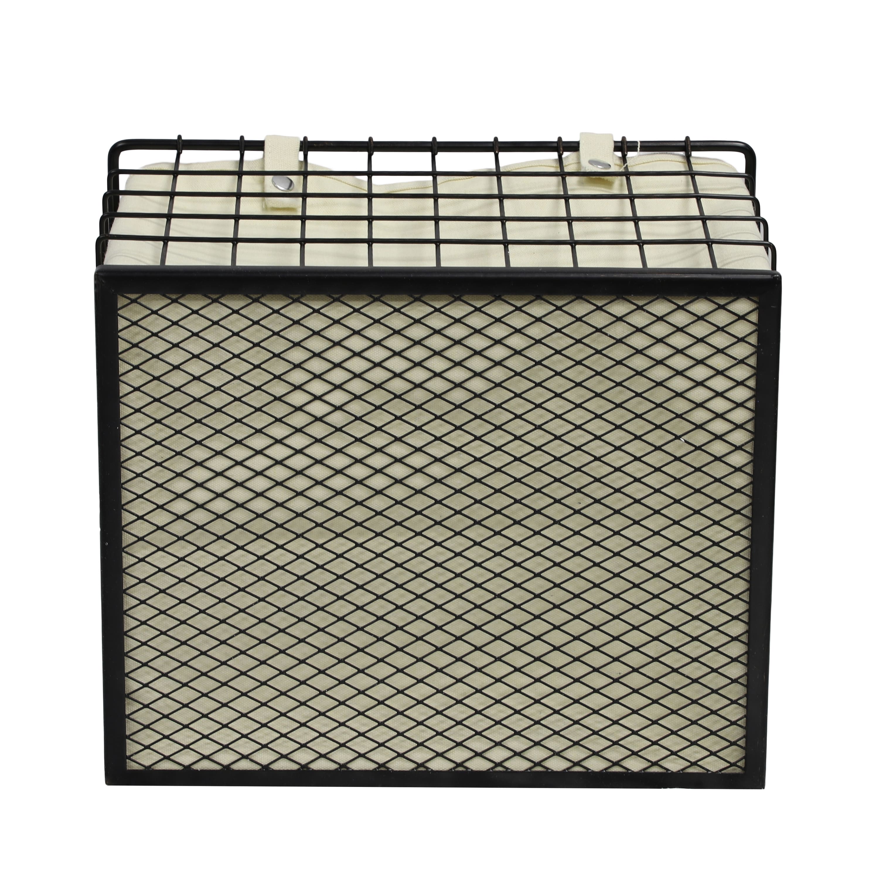 6 Packs: 3 ct. (18 total) Foldable Metal Storage Baskets