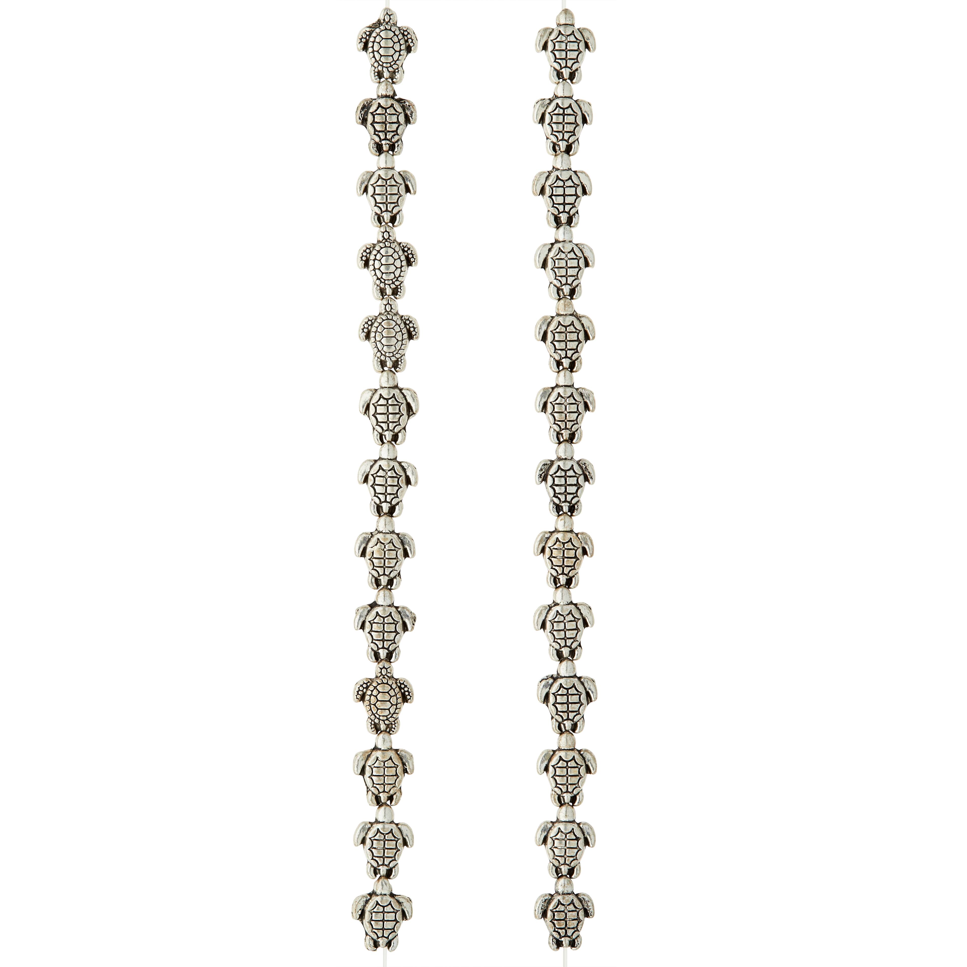 Antique Silver Sea Turtle Metal Beads, 9mm by Bead Landing™