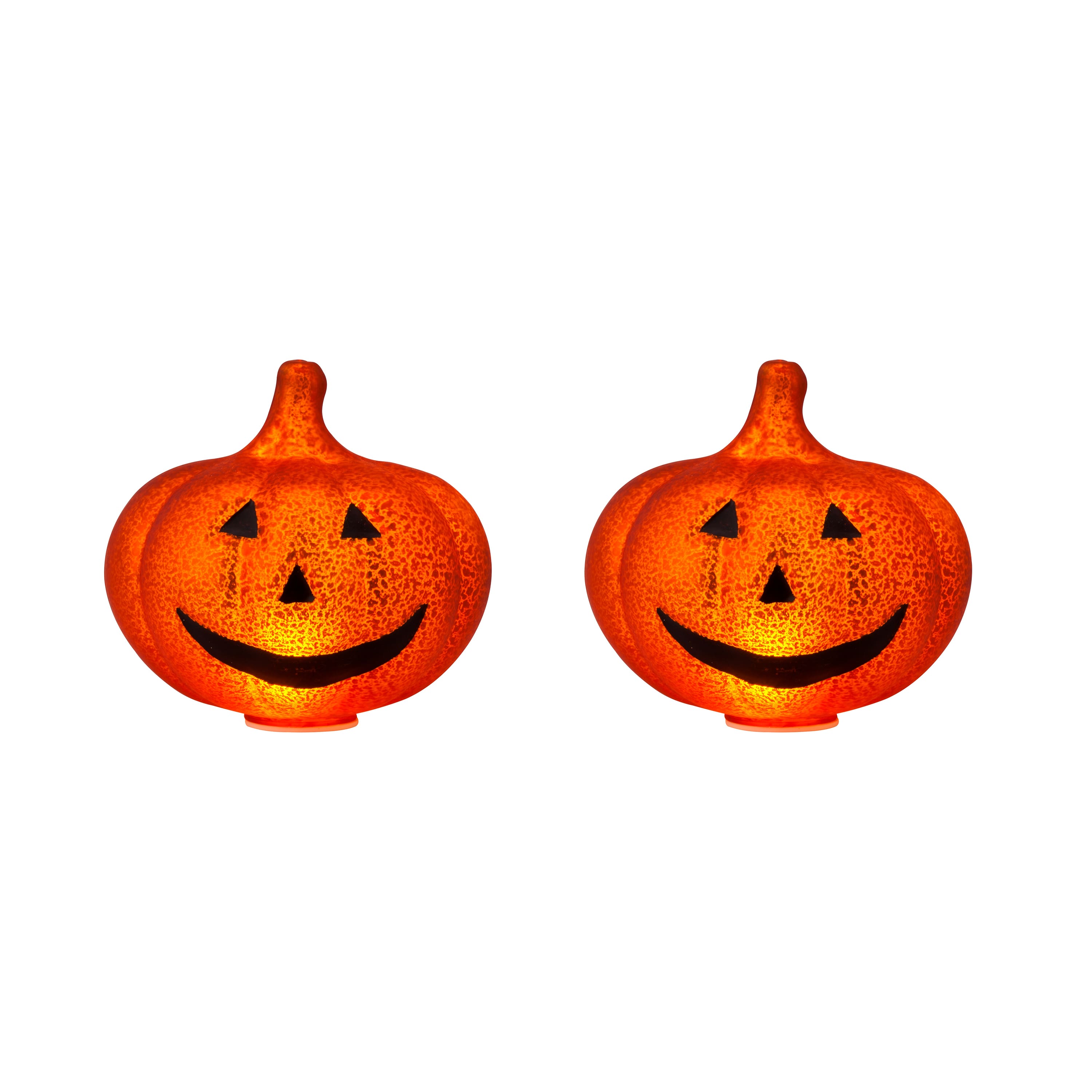 6" LED Illuminated Mercury Glass Jack-O-Lanterns, 2ct.