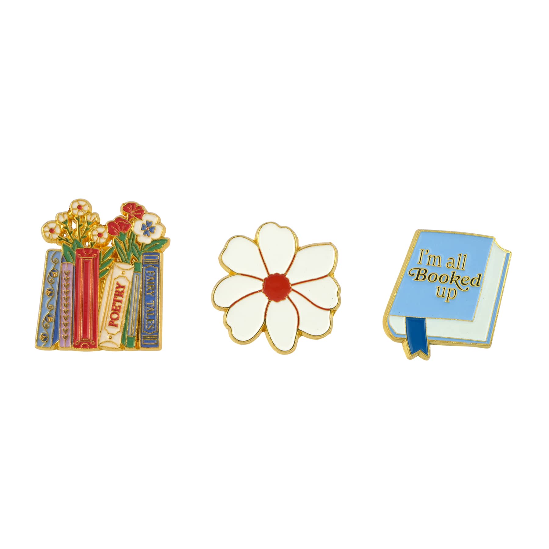 Assorted Bookish Metal Pins, 3pc. by Fab Finds
