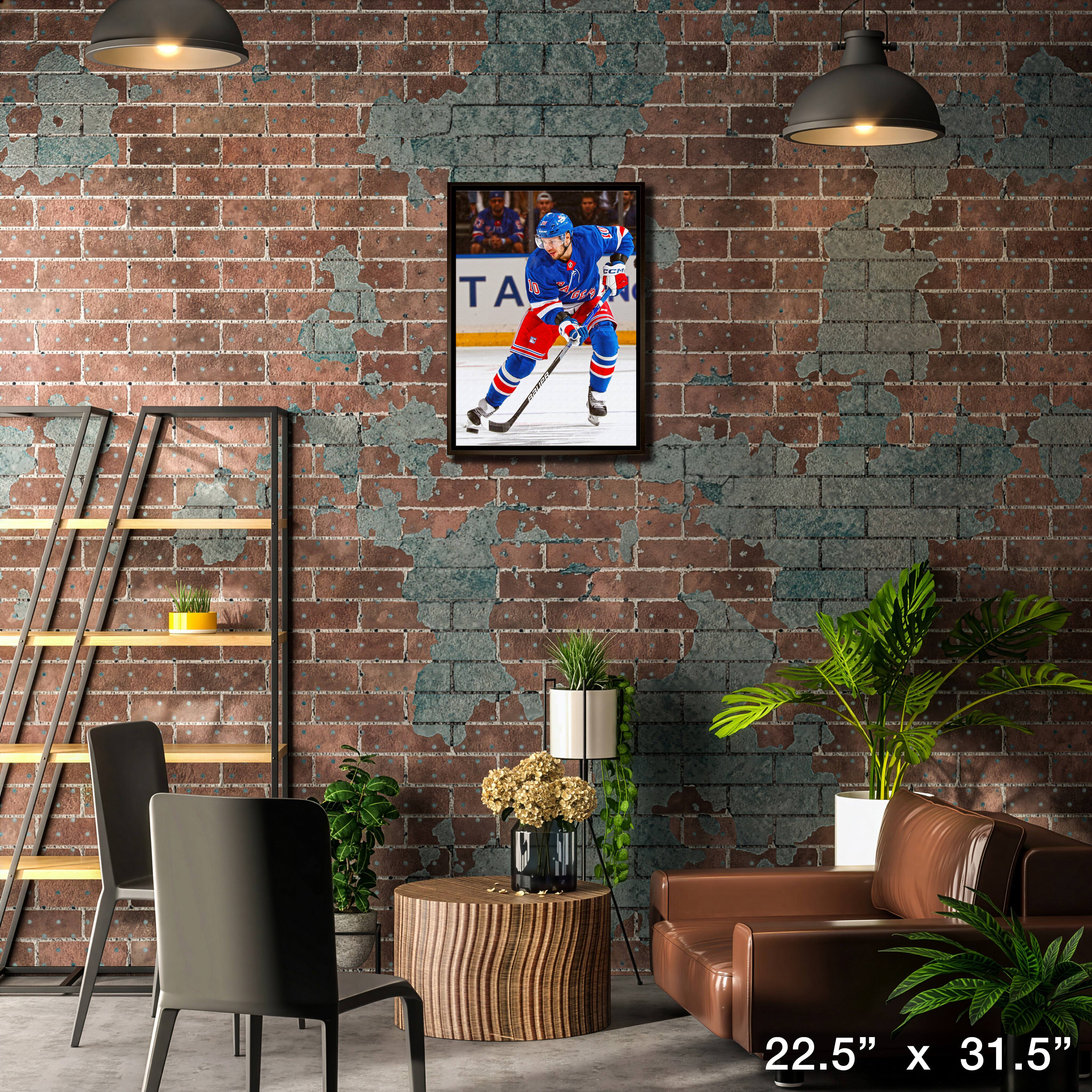 Artemi Panarin Framed 20" x 29" Canvas Rangers Action-V 22.5" x 31.5"