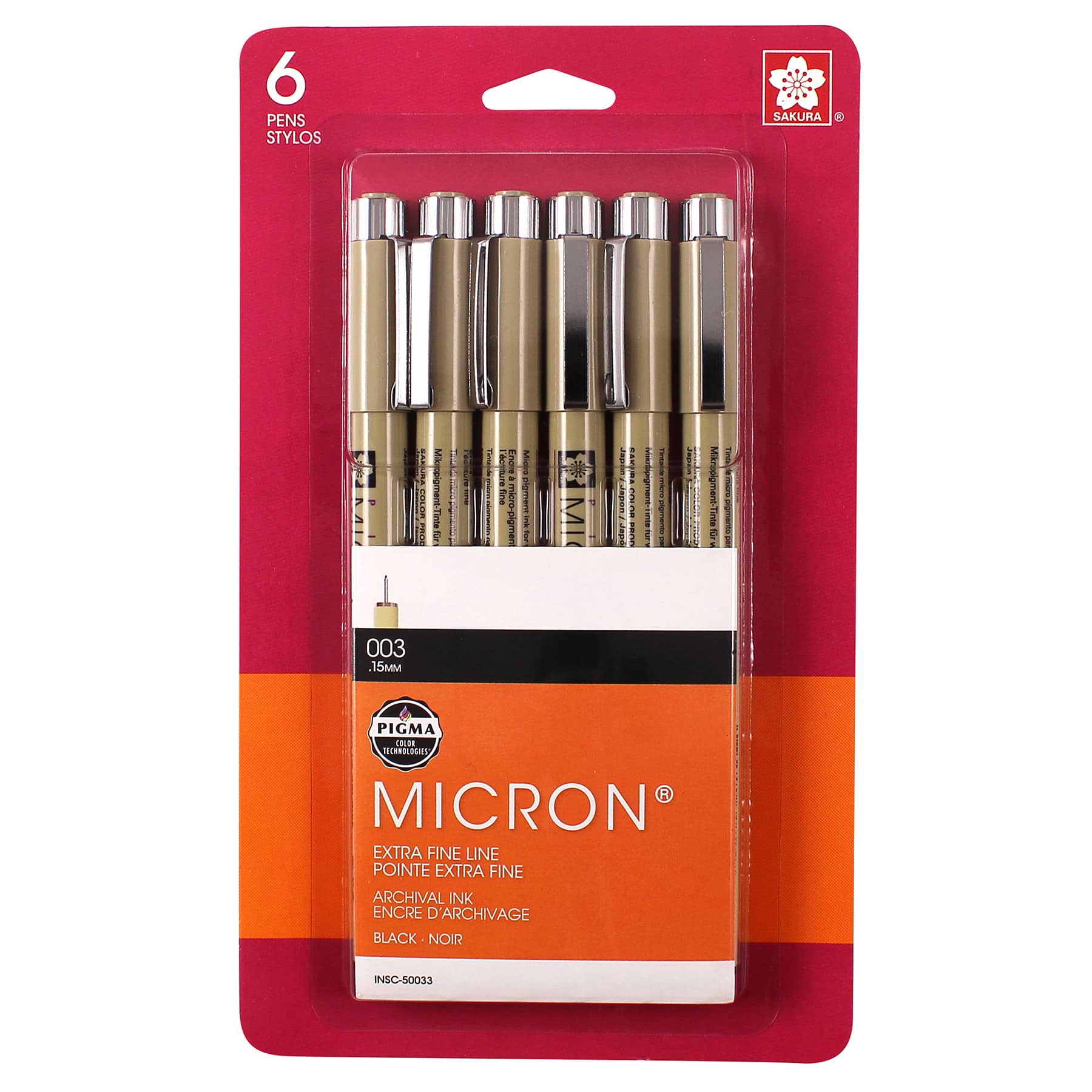Pigma® Micron® Black Extra Fine Line Ink Pens