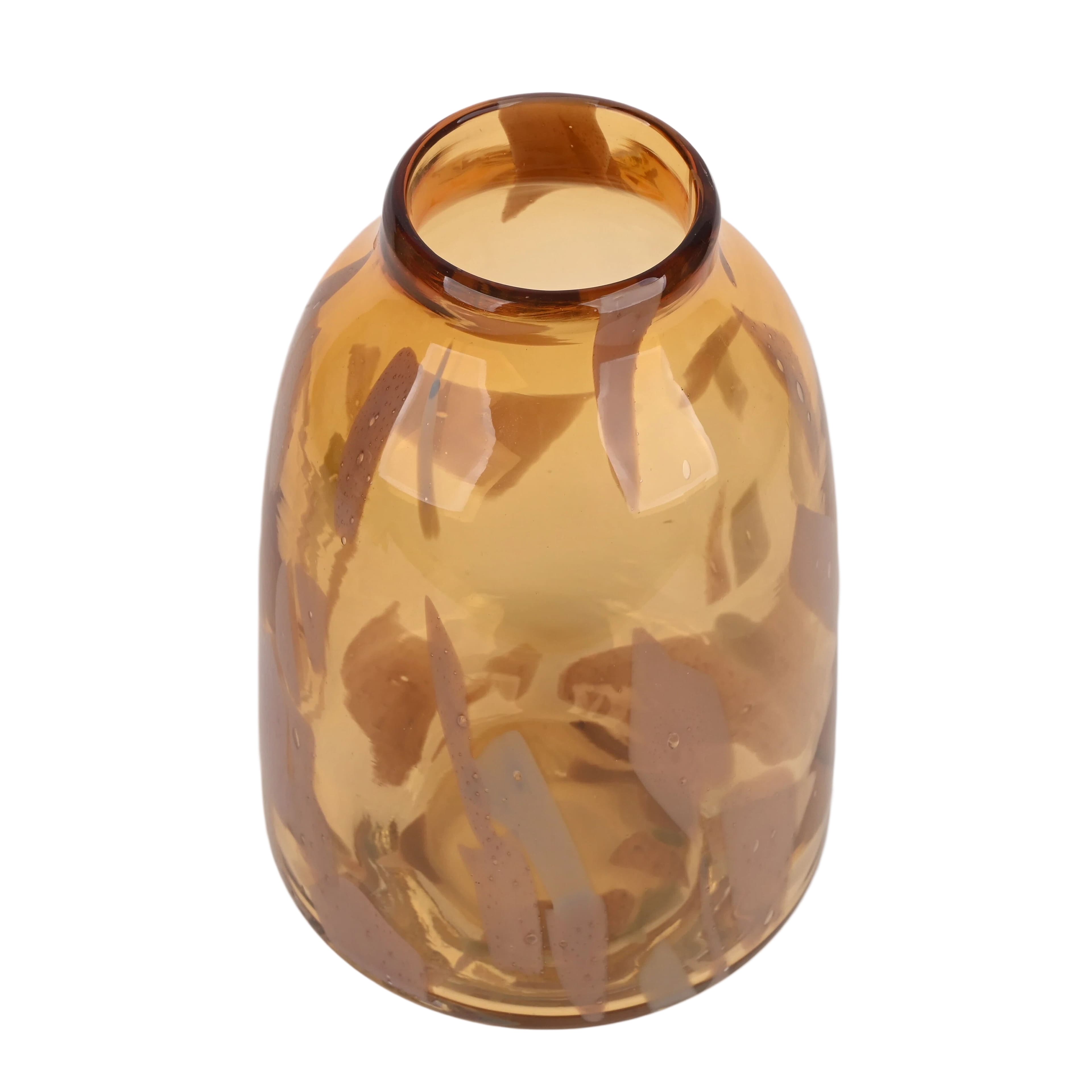 9.25" Amber & Brown Glass Vase by Ashland®