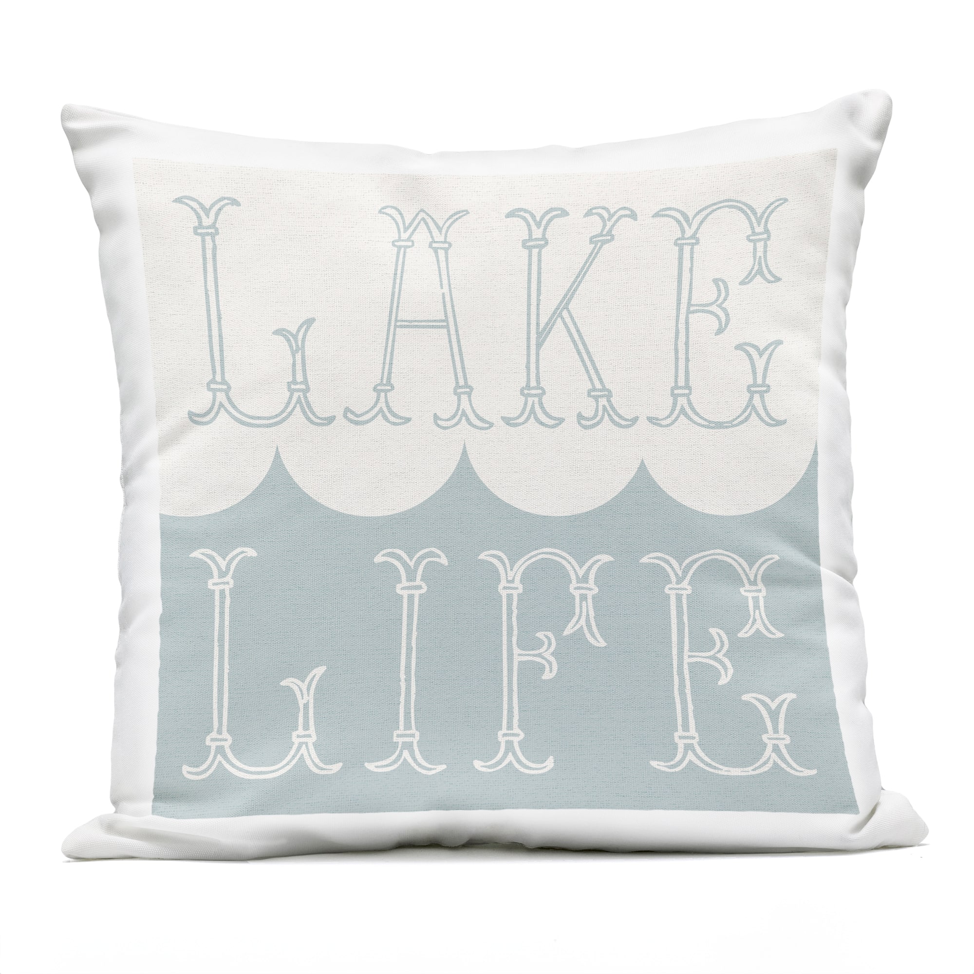 Stupell Industries 18" x 18" Lake Life with Wave Outdoor Print Throw Pillow
