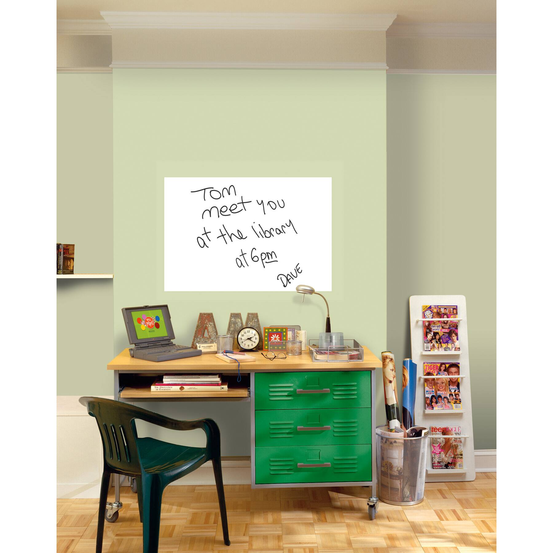 WallPops 24" White Peel & Stick Dry Erase Board