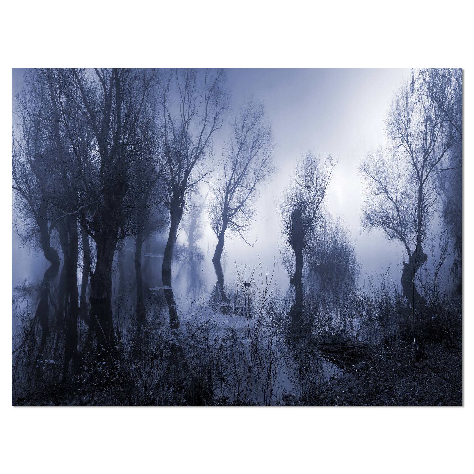 Designart - Creepy Landscape in Sepia Tones - Landscape Canvas Art Print