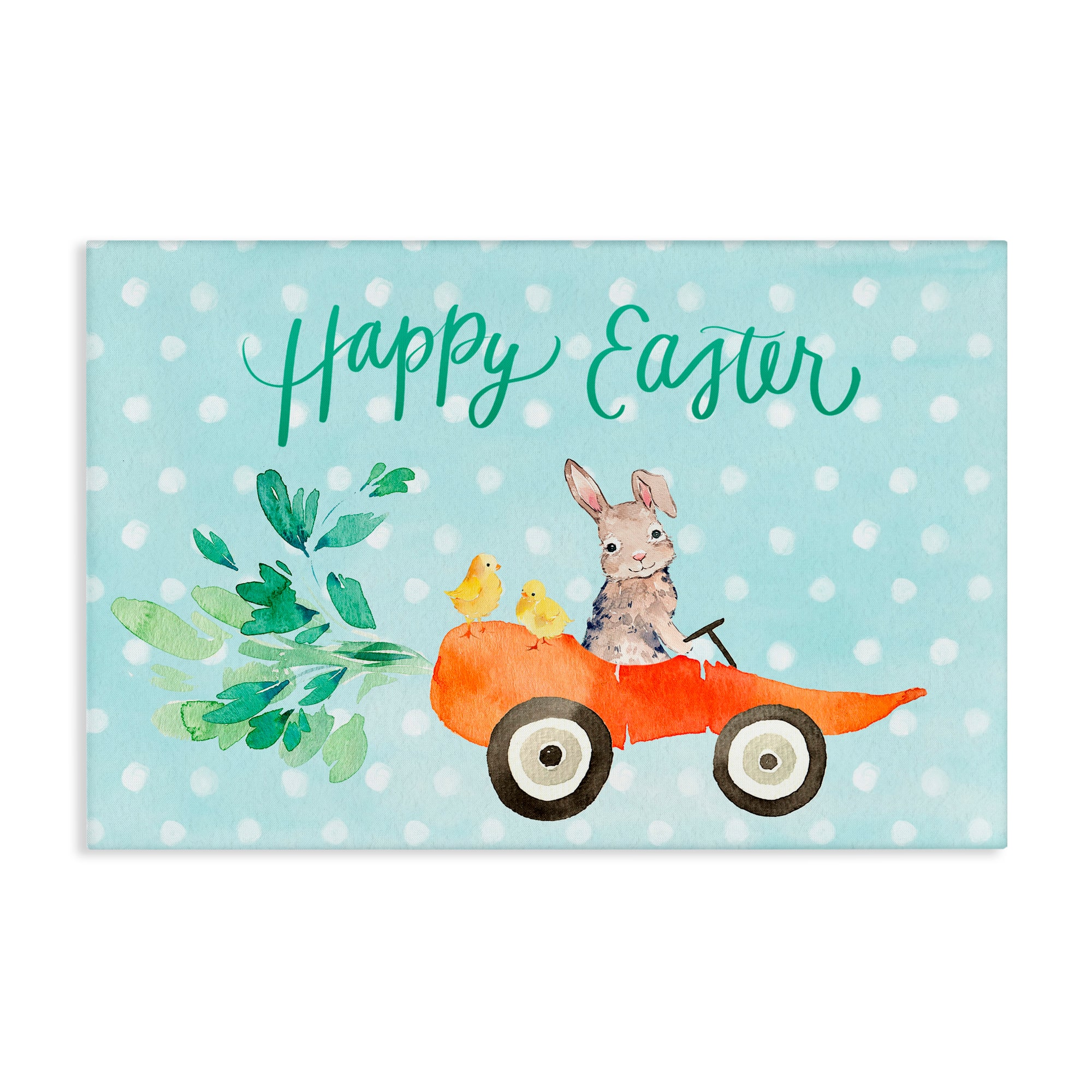 Stupell Industries Easter Carrot Car Bunny Canvas Wall Art