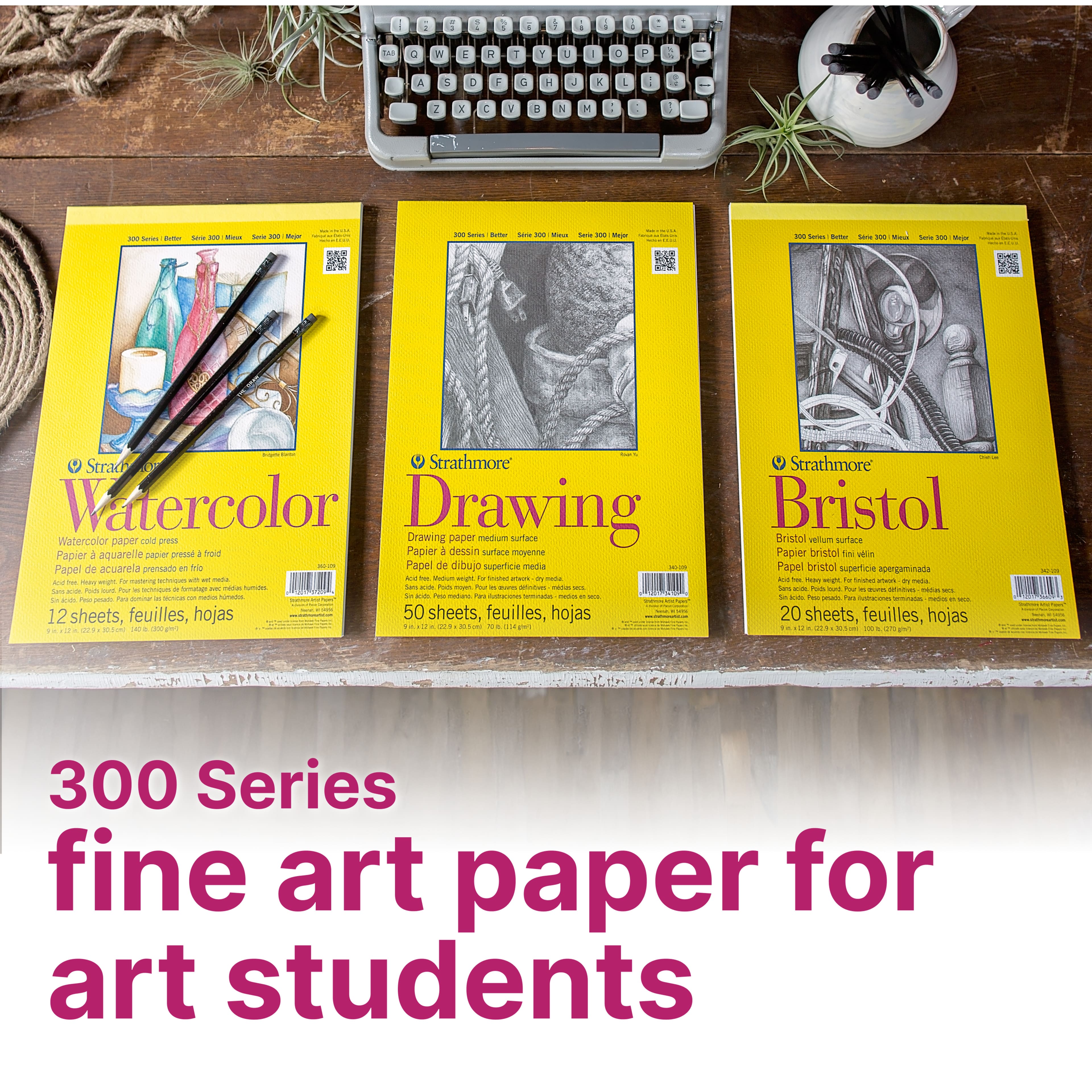 Strathmore® 300 Series Mixed Media Hardcover Art Book, 8.5" x 11"
