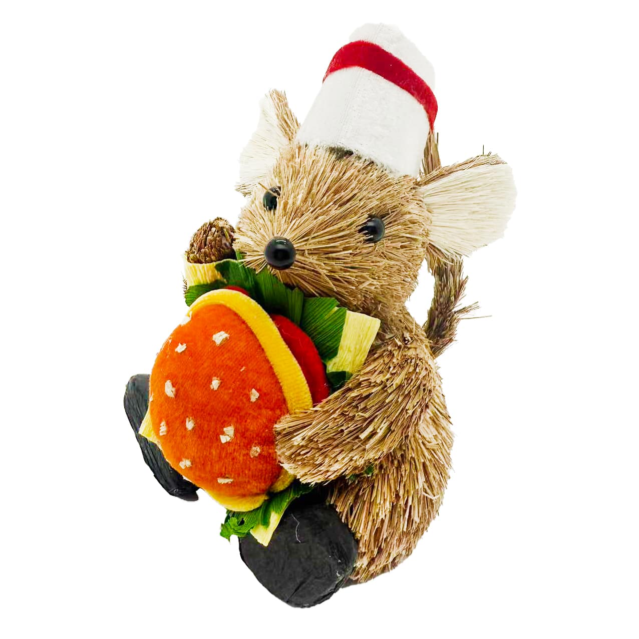 6.75" Sisal Chef Mouse with Hamburger by Ashland®