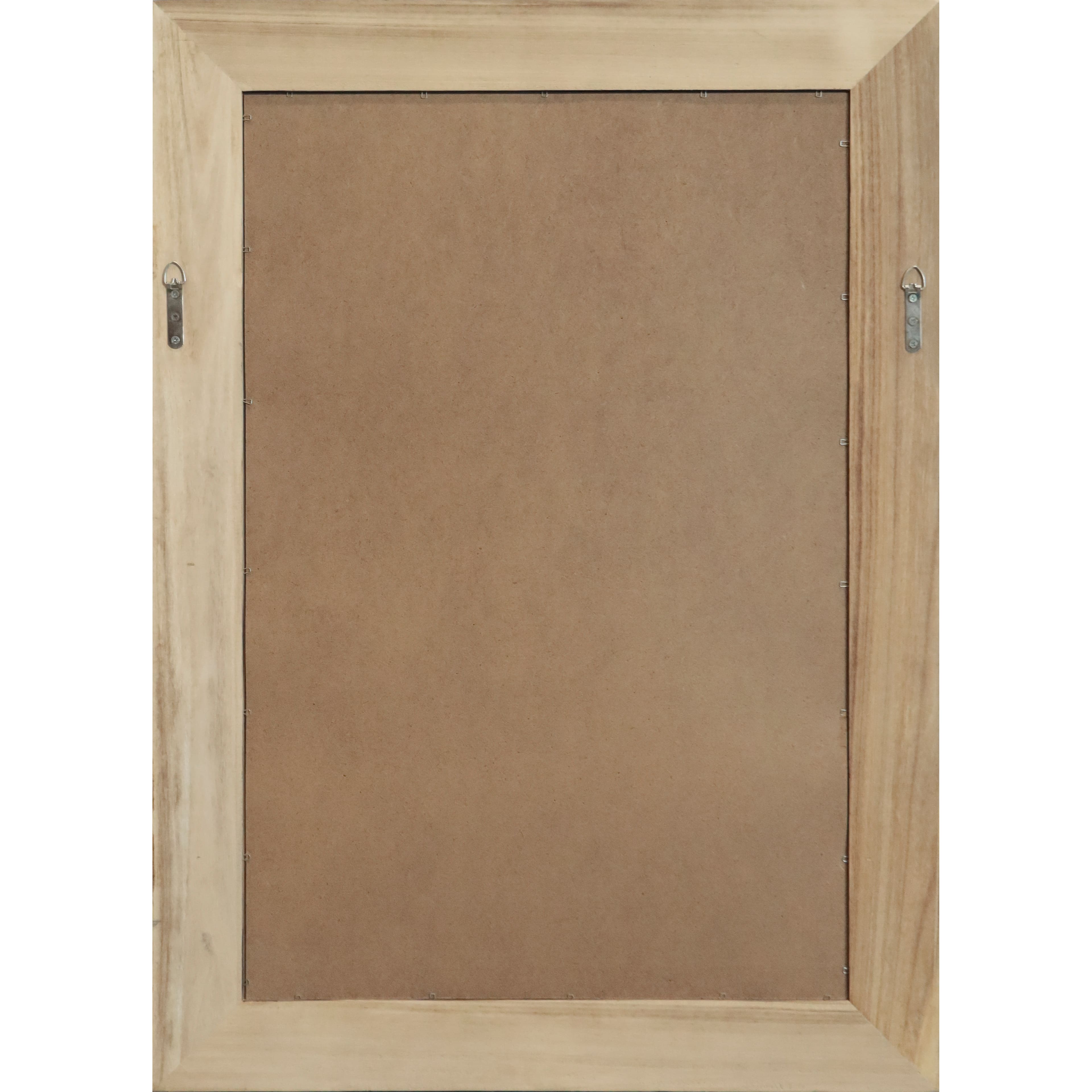 30.5" x 42.5" Brown Etched Lines Wood Wall Mirror by Ashland®