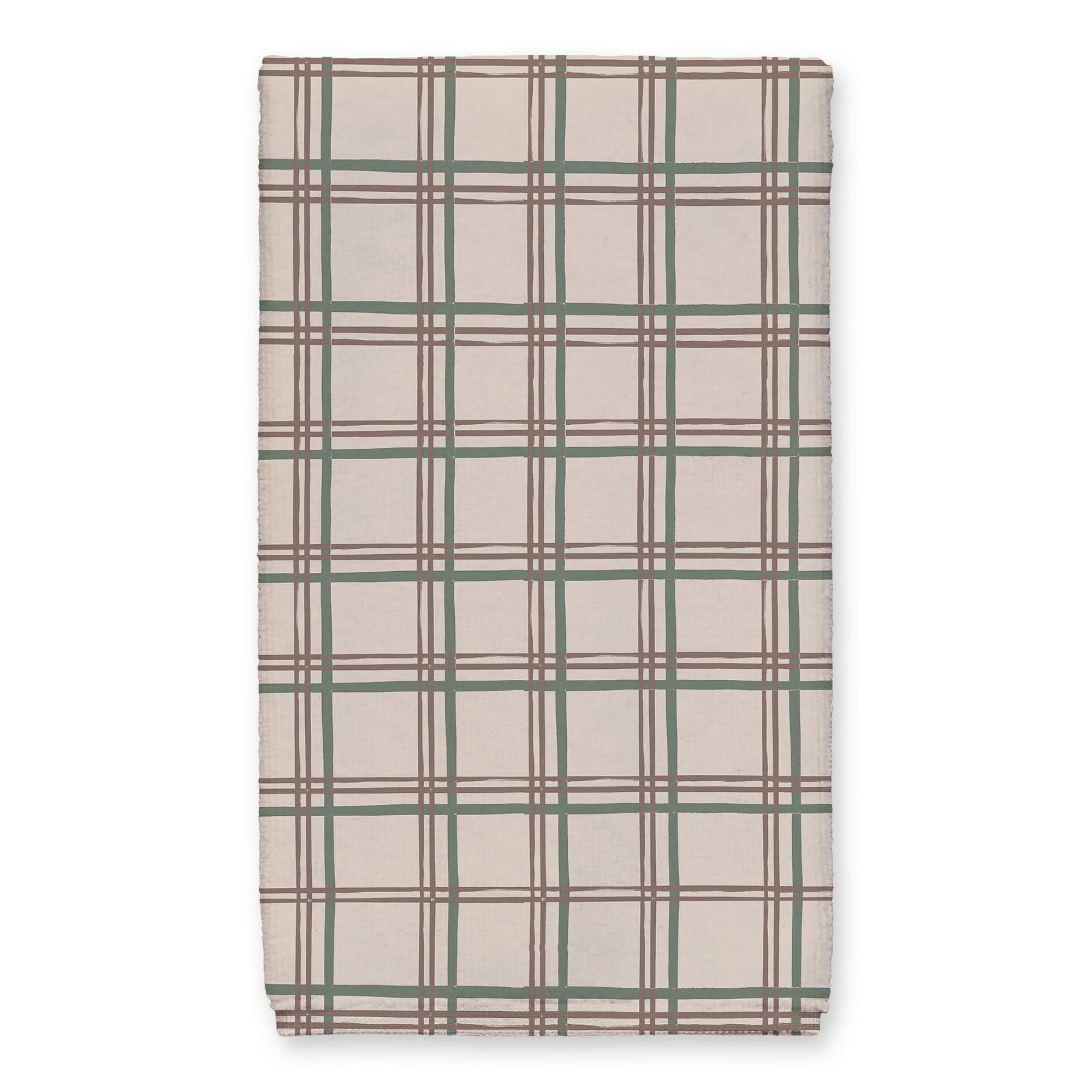 Happy Holidays Plaid Tea Towel Set