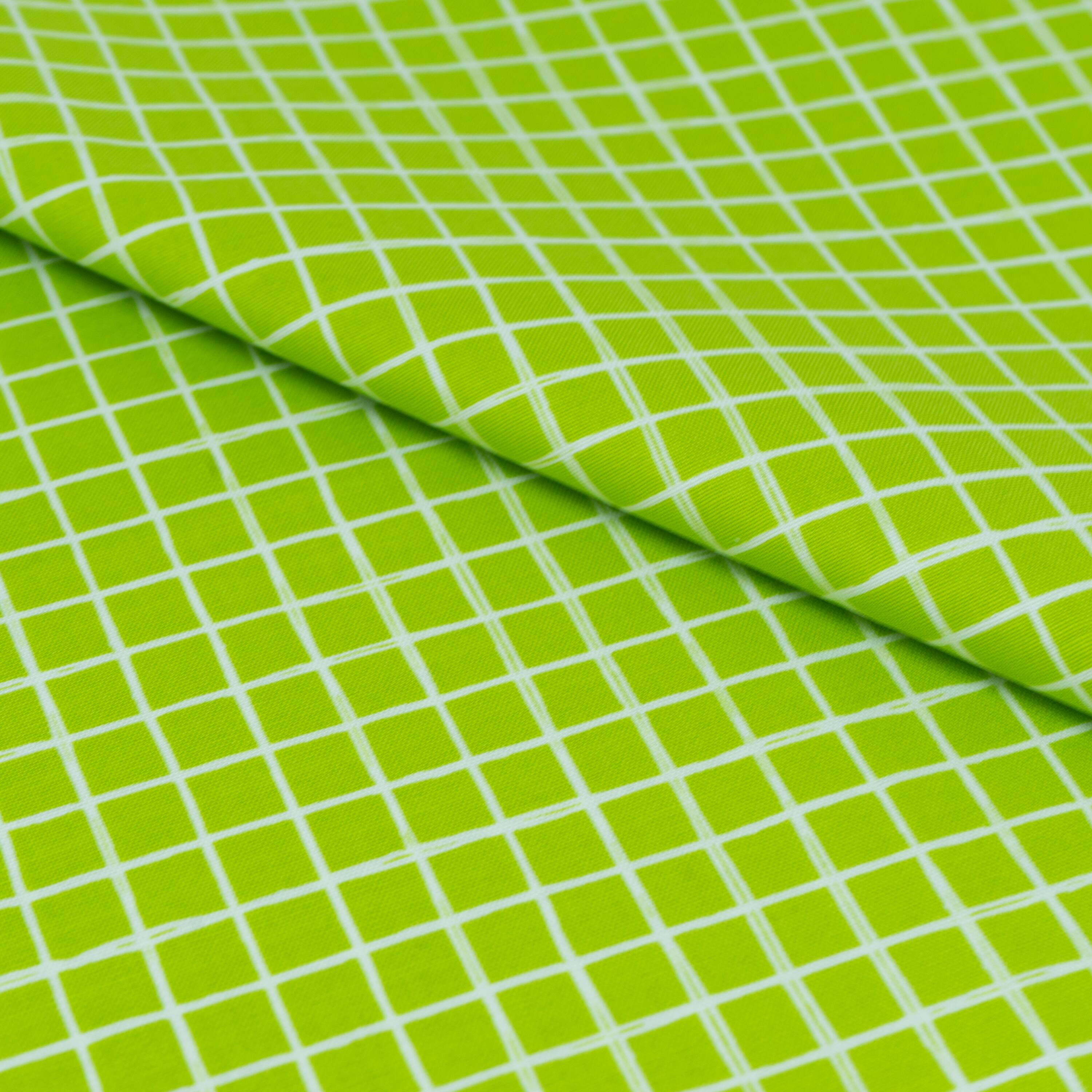 SINGER Green Plaid Cotton Fabric