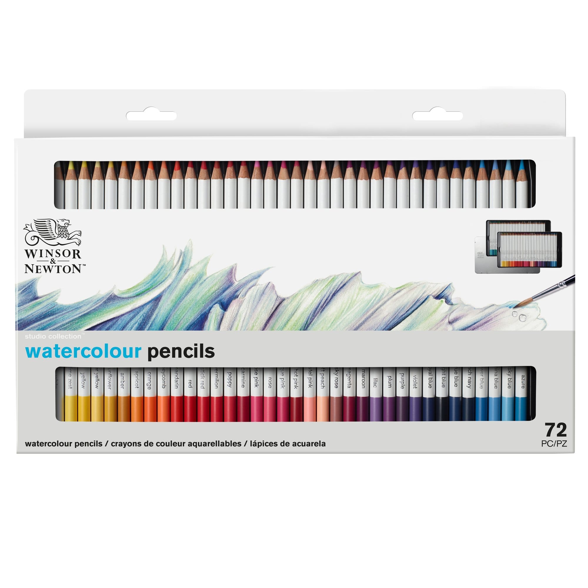 Winsor & Newton® Studio Collection 72 Watercolor Pencil Tin Set