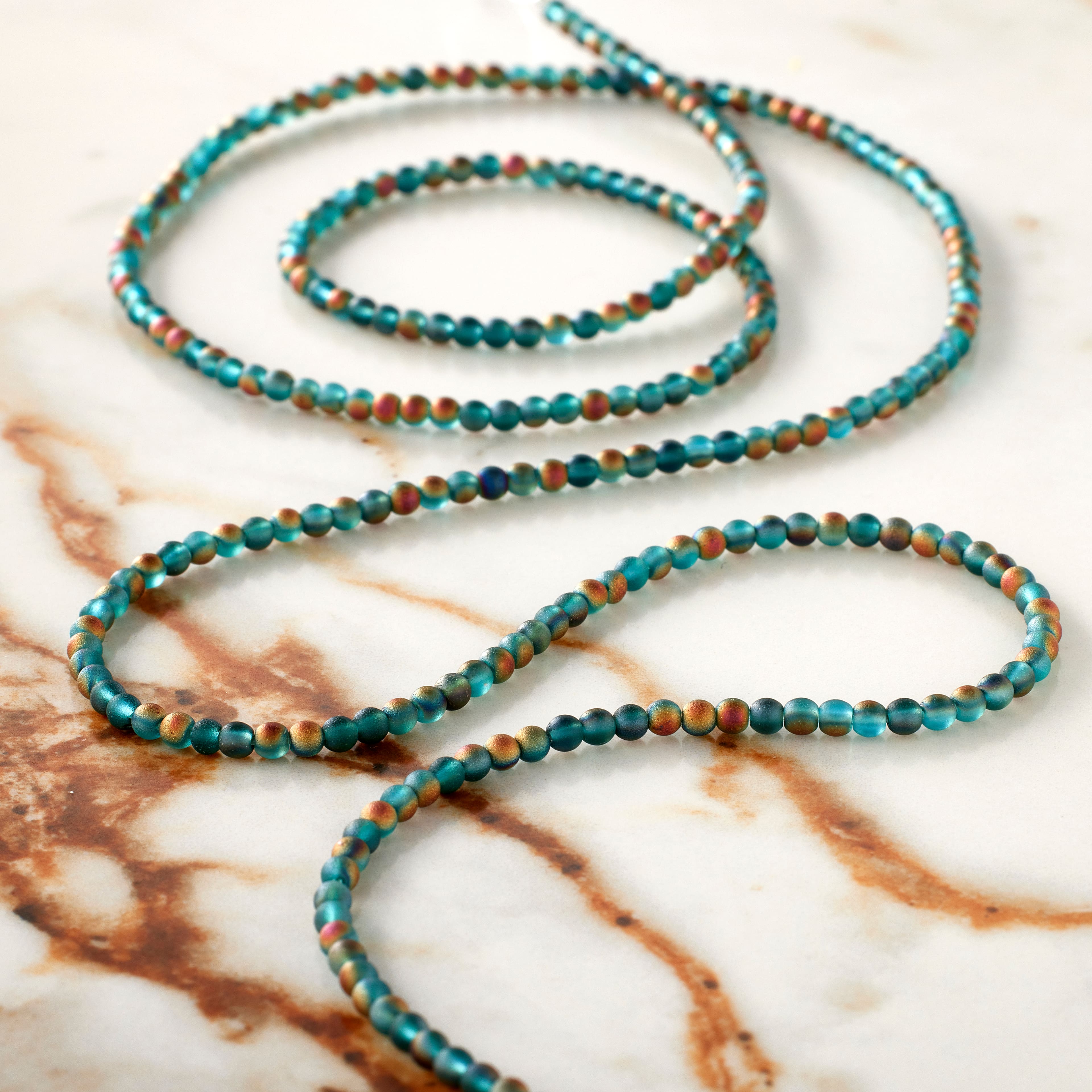 12 Pack: Glass Round Beads, 2.2mm by Bead Landing™