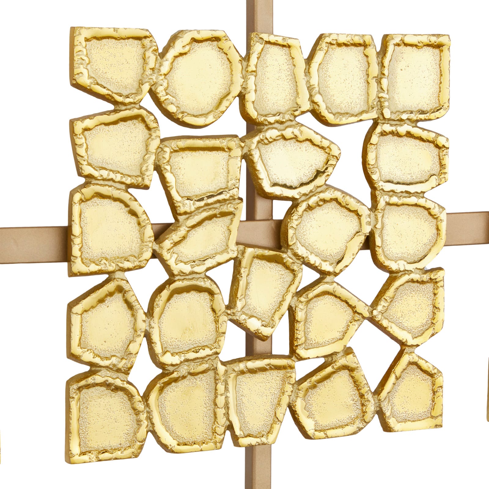 Gold Aluminum Contemporary Wall Decor, 43" x 42"