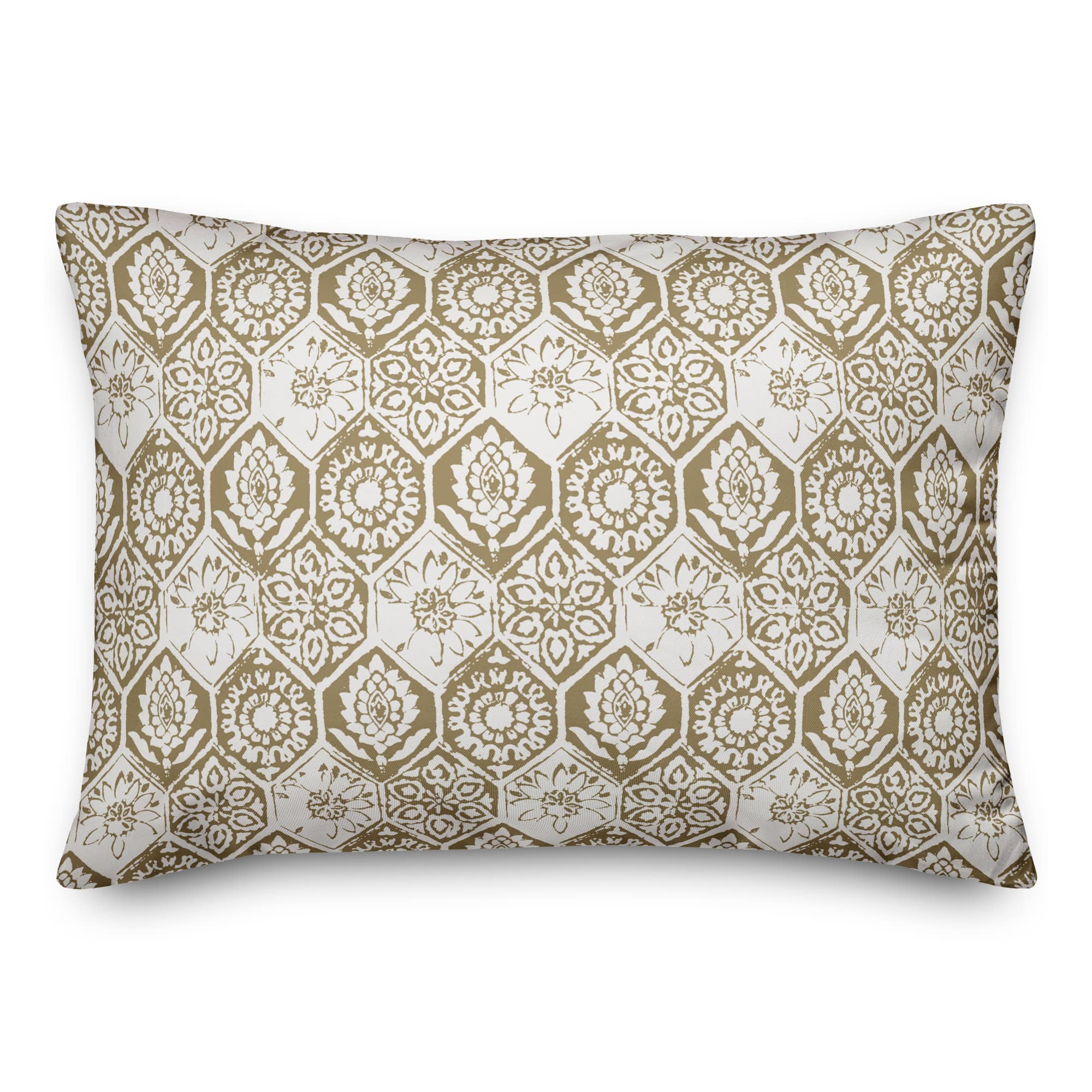 Floral Boho Tile Throw Pillow 14" x 20"