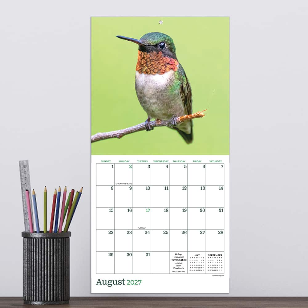 2027 Backyard Birds Mini Calendar