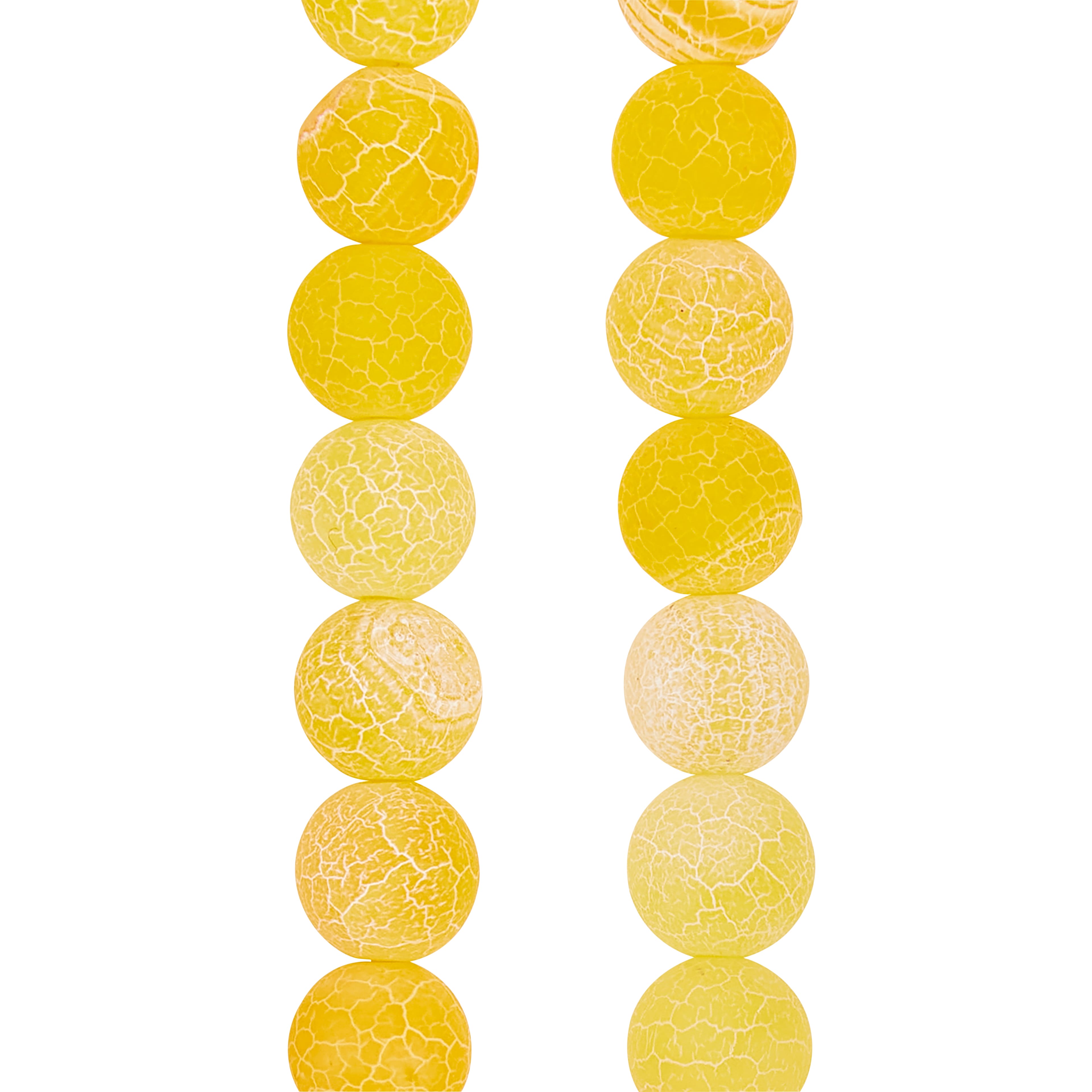 12 Pack: Orange Crackle Agate Round Beads, 8mm by Bead Landing™