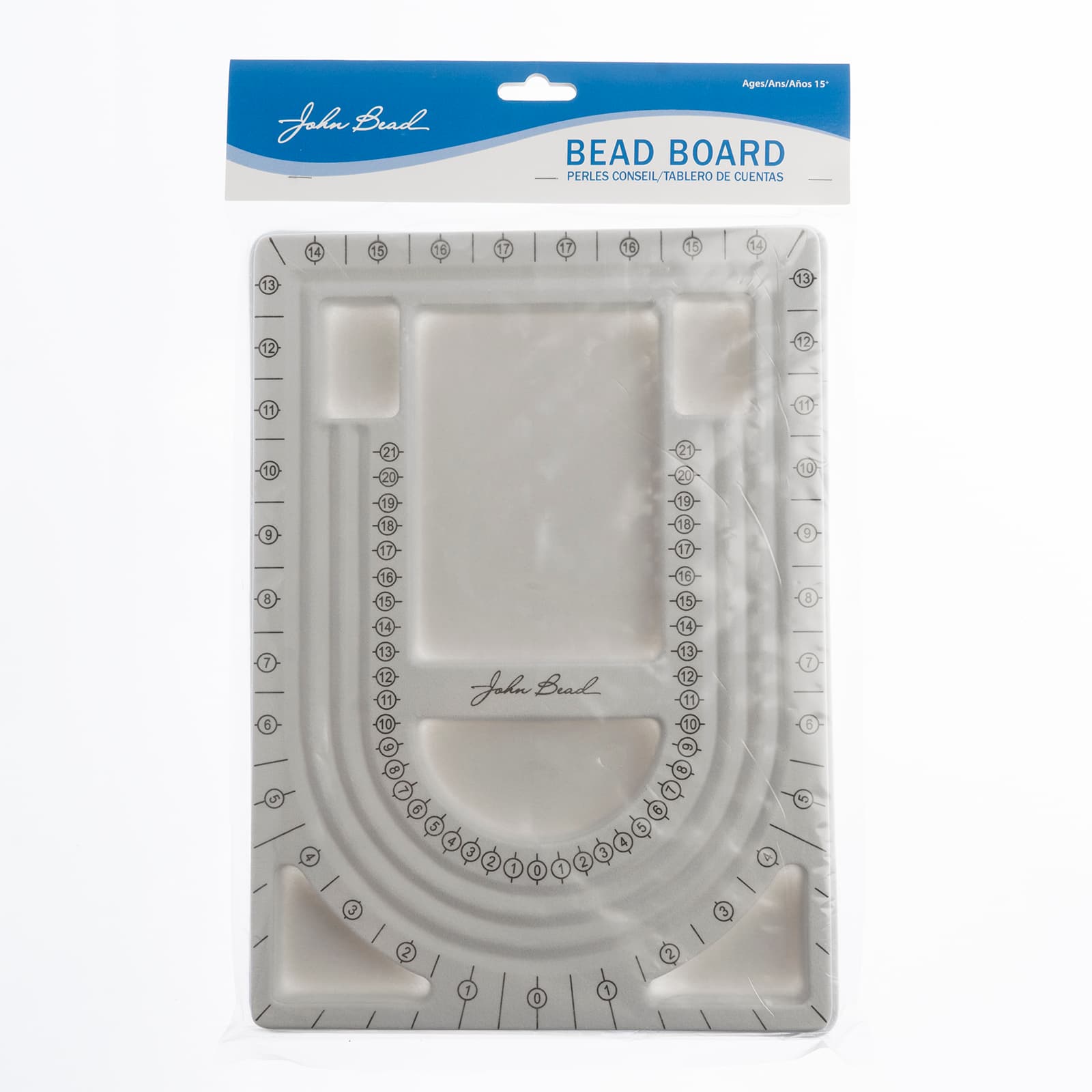 John Bead 12" x 9" Gray Plastic Designer Bead Board