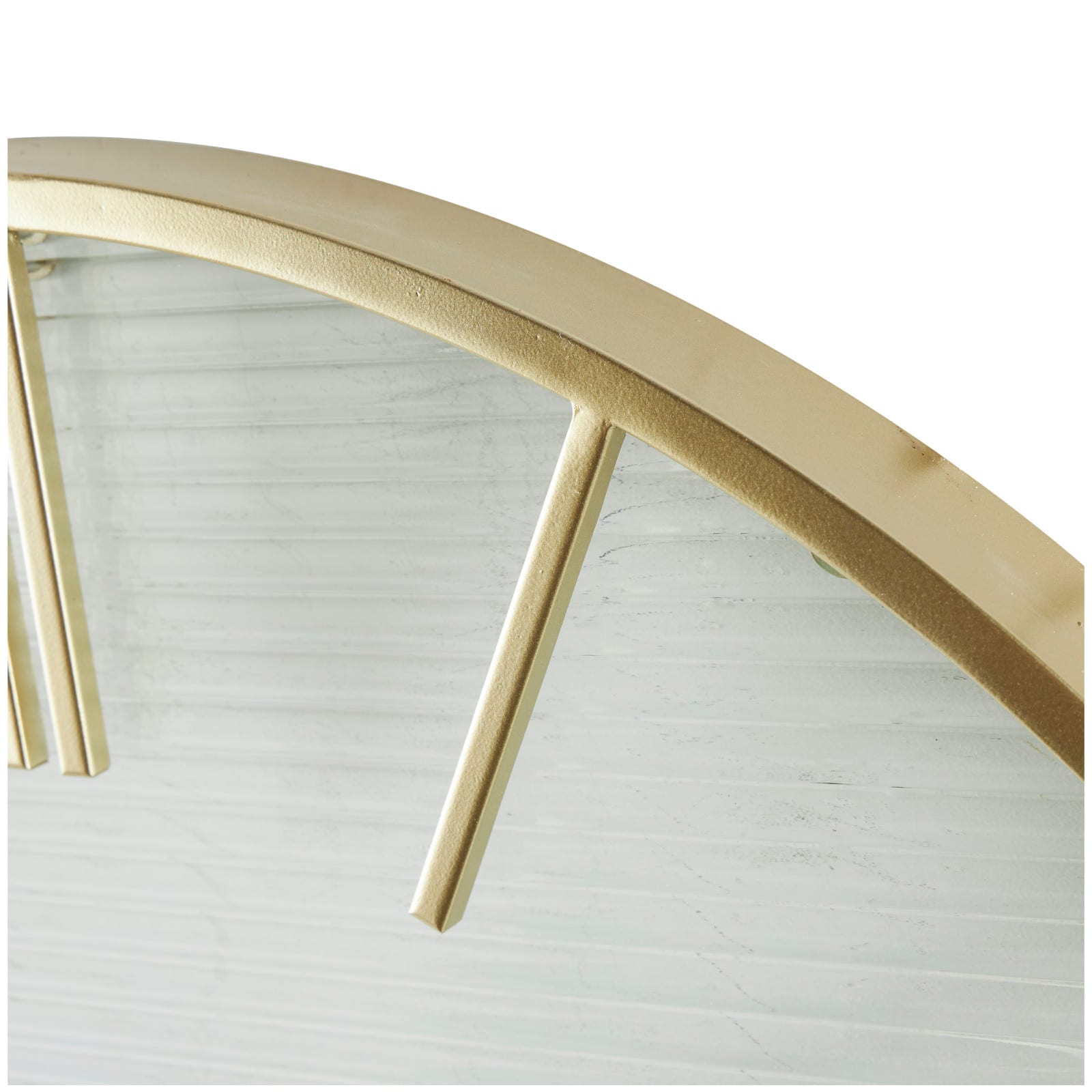 28" Gold Metal Wall Clock with Clear Glass Face