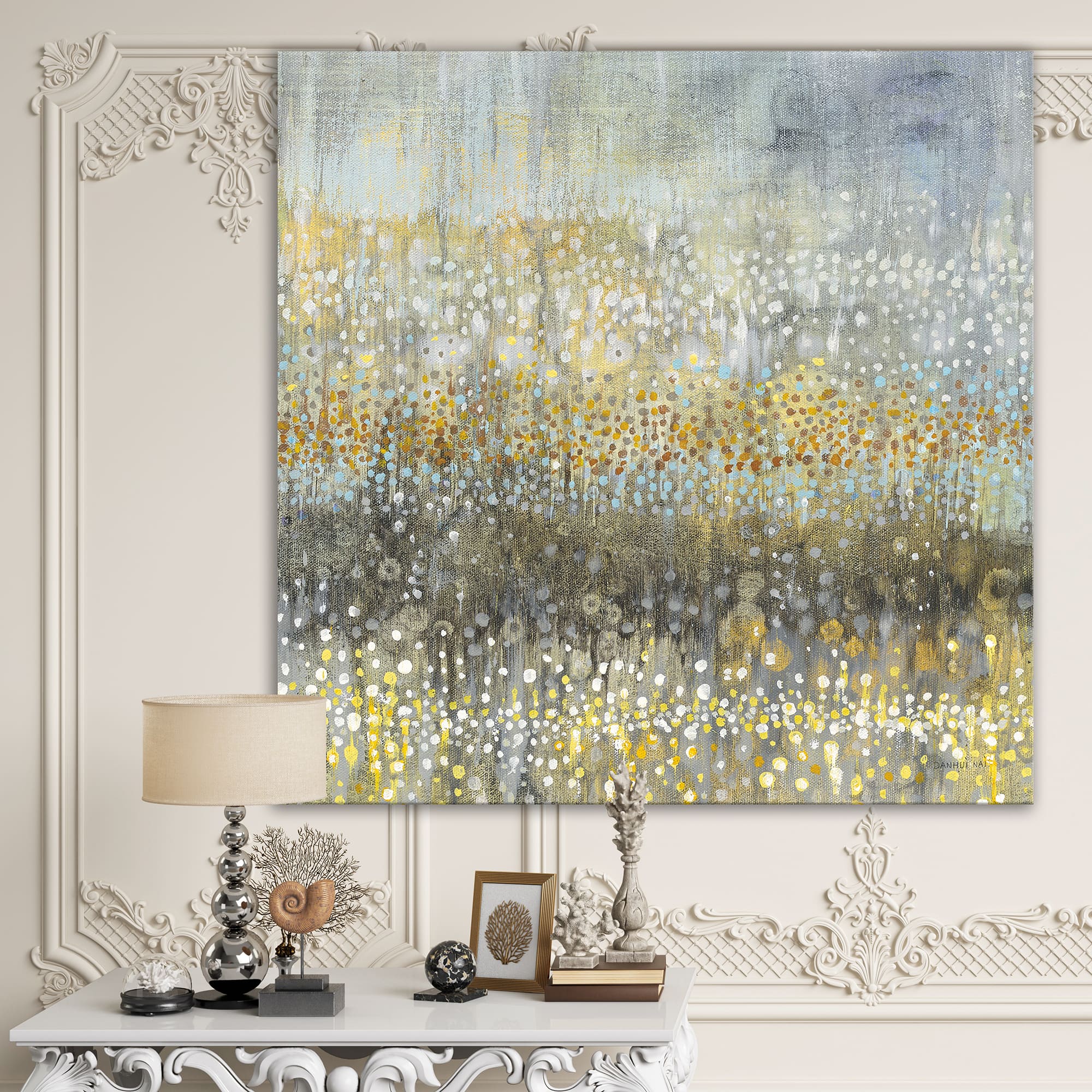 Designart - Glam Rain Abstract IV