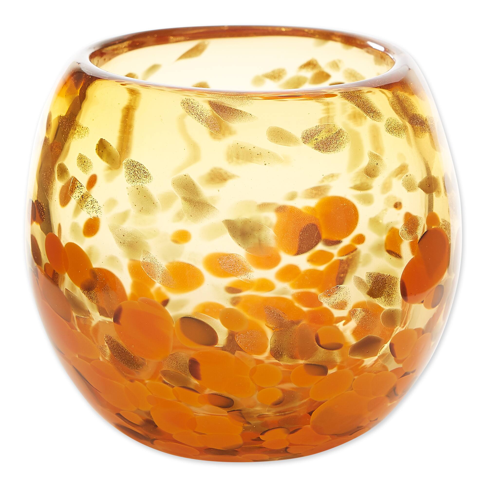 4" Orange Bowl Vase