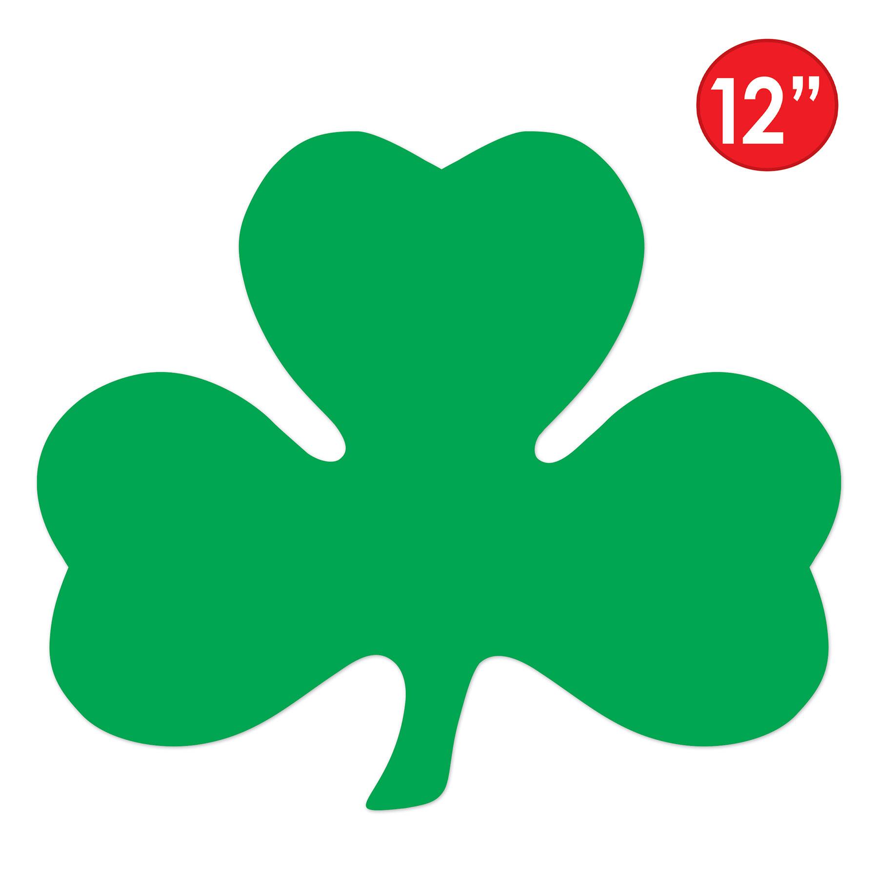 Beistle 12" Green Printed Shamrock Cutouts, 6ct.