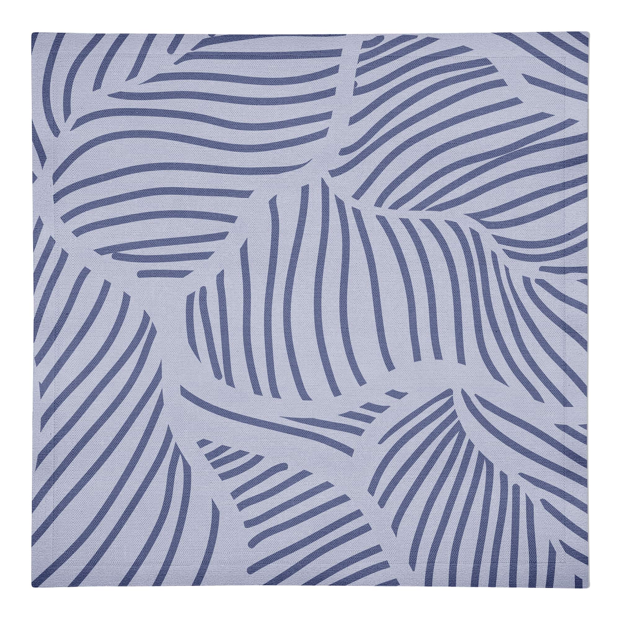 Blue Fronds 10" x 10" Cotton Twill Napkin