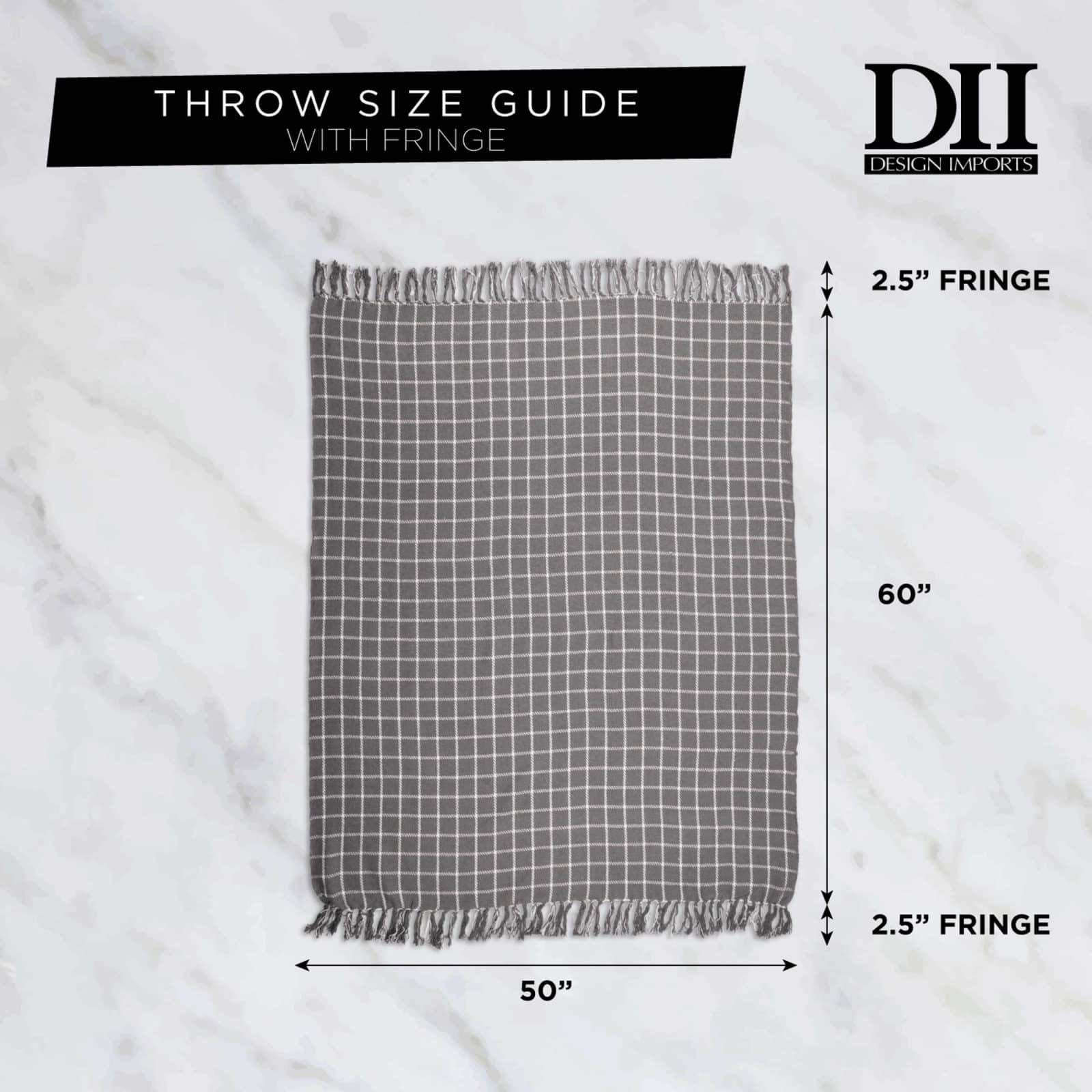 DII® Aqua Herringbone Stripe Throw