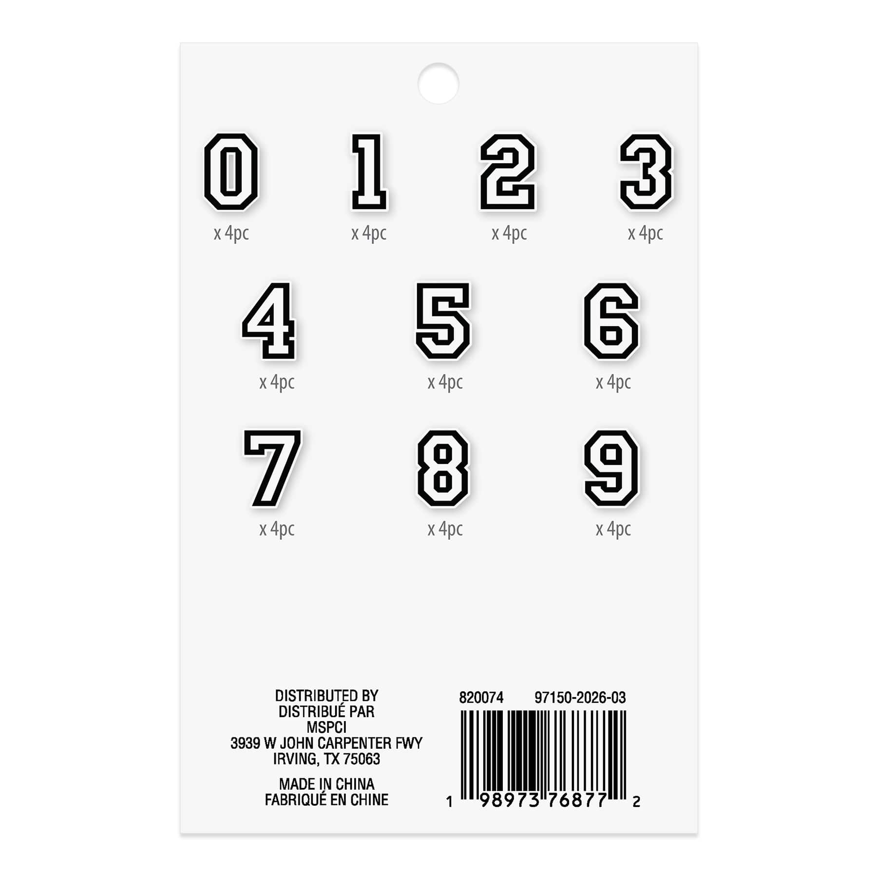 Black and White Numbers Vinyl Die Cut Stickers by Recollections™