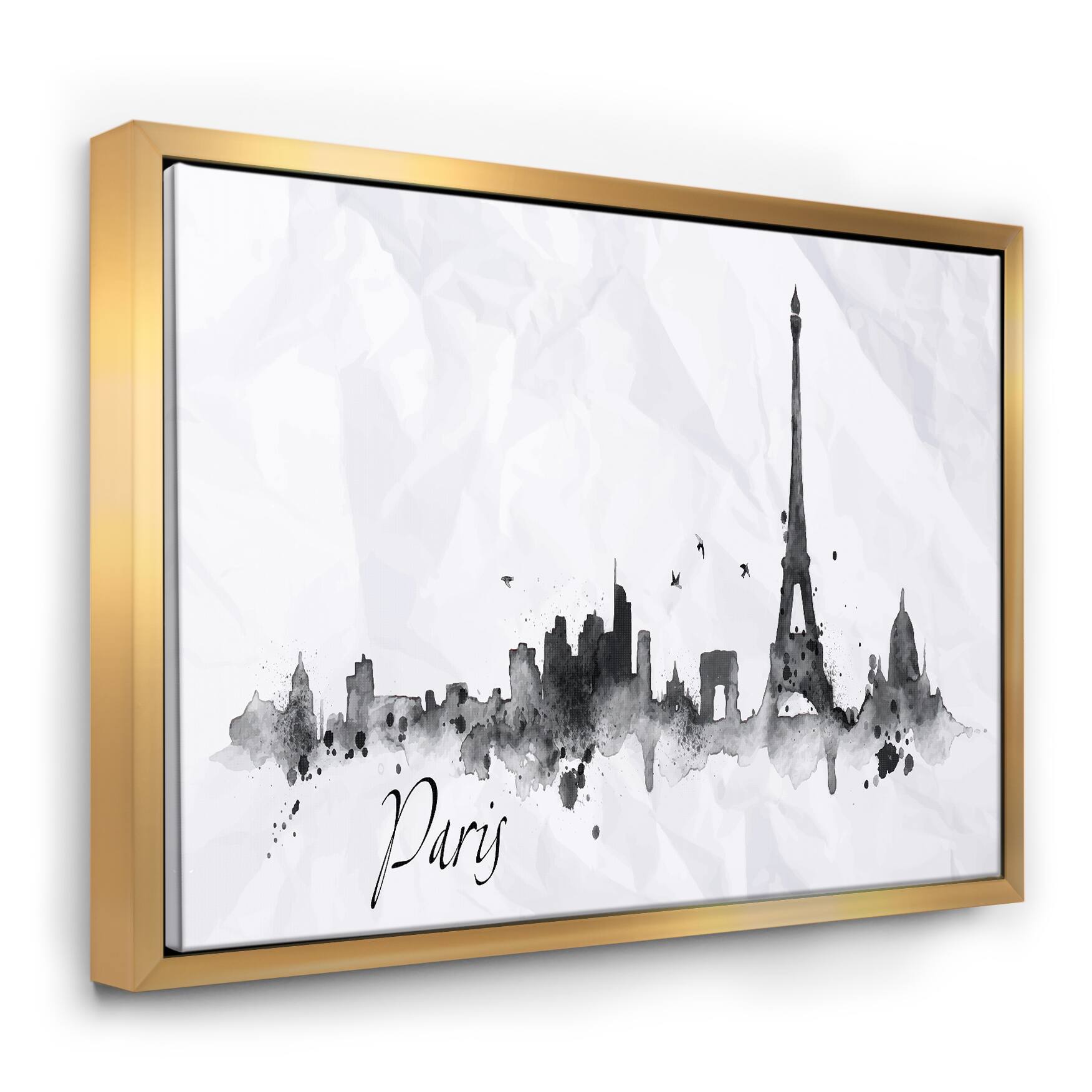 Designart - Paris with Eiffel Silhouette