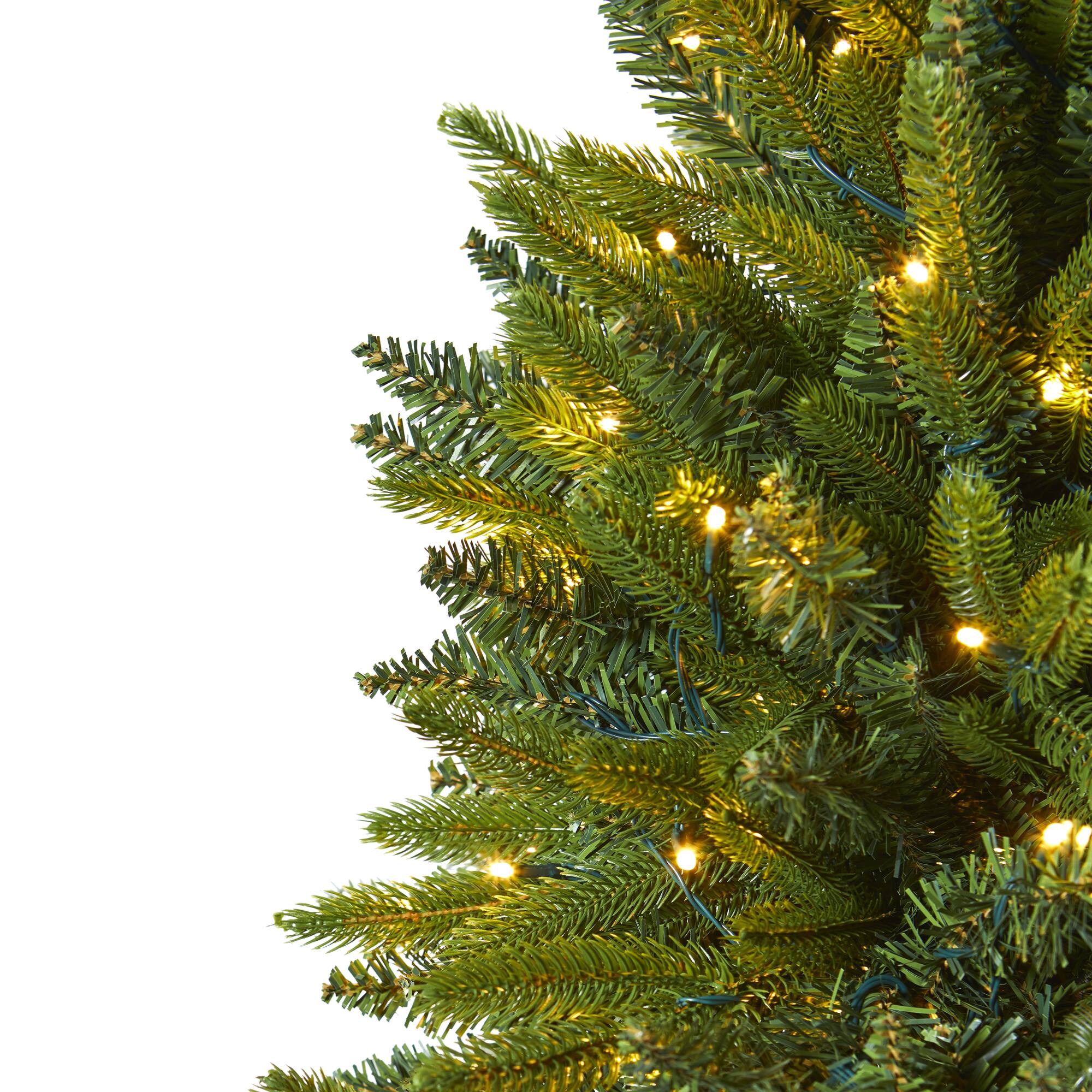 7ft. Pre-Lit Sun Valley Fir Artificial Christmas Tree with LED Lights