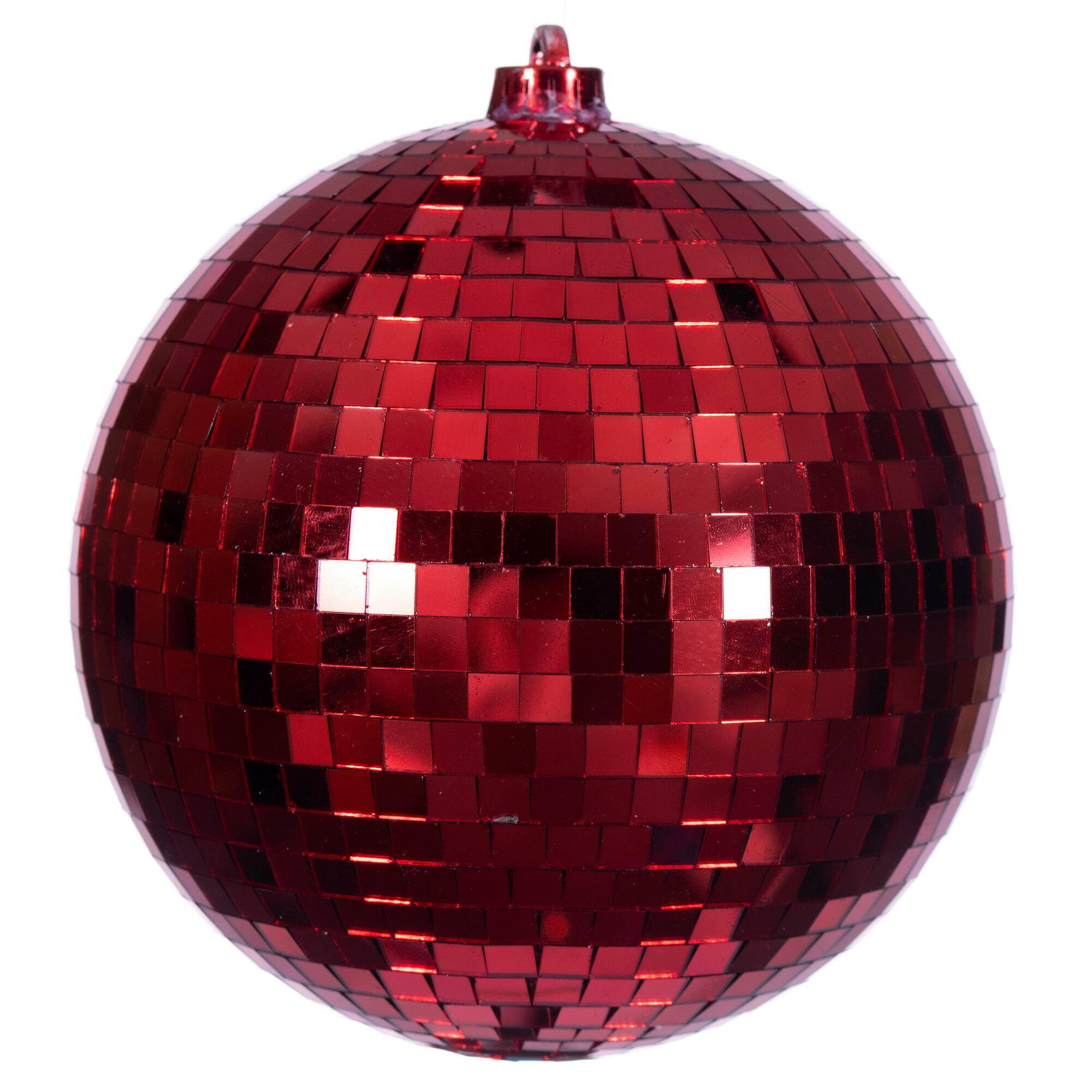 Vickerman 8" Mirror Ball Ornament in Red | Michaels®