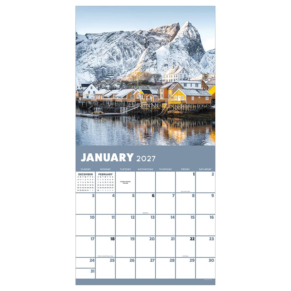 2027 World Travel Wall Calendar