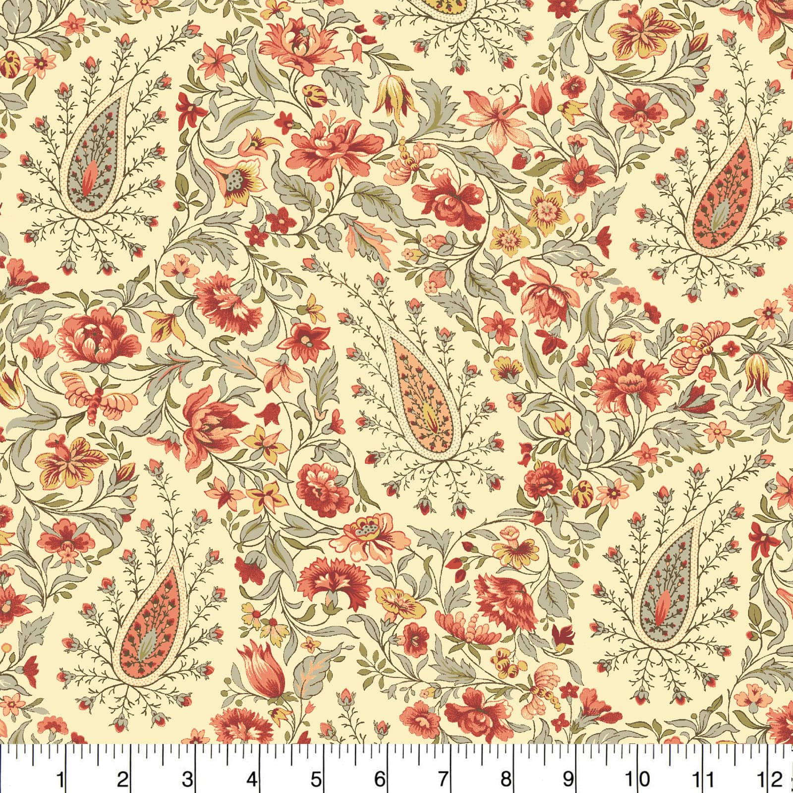 Waverly® Slate Paisley Vervain Cotton Home Décor Fabric