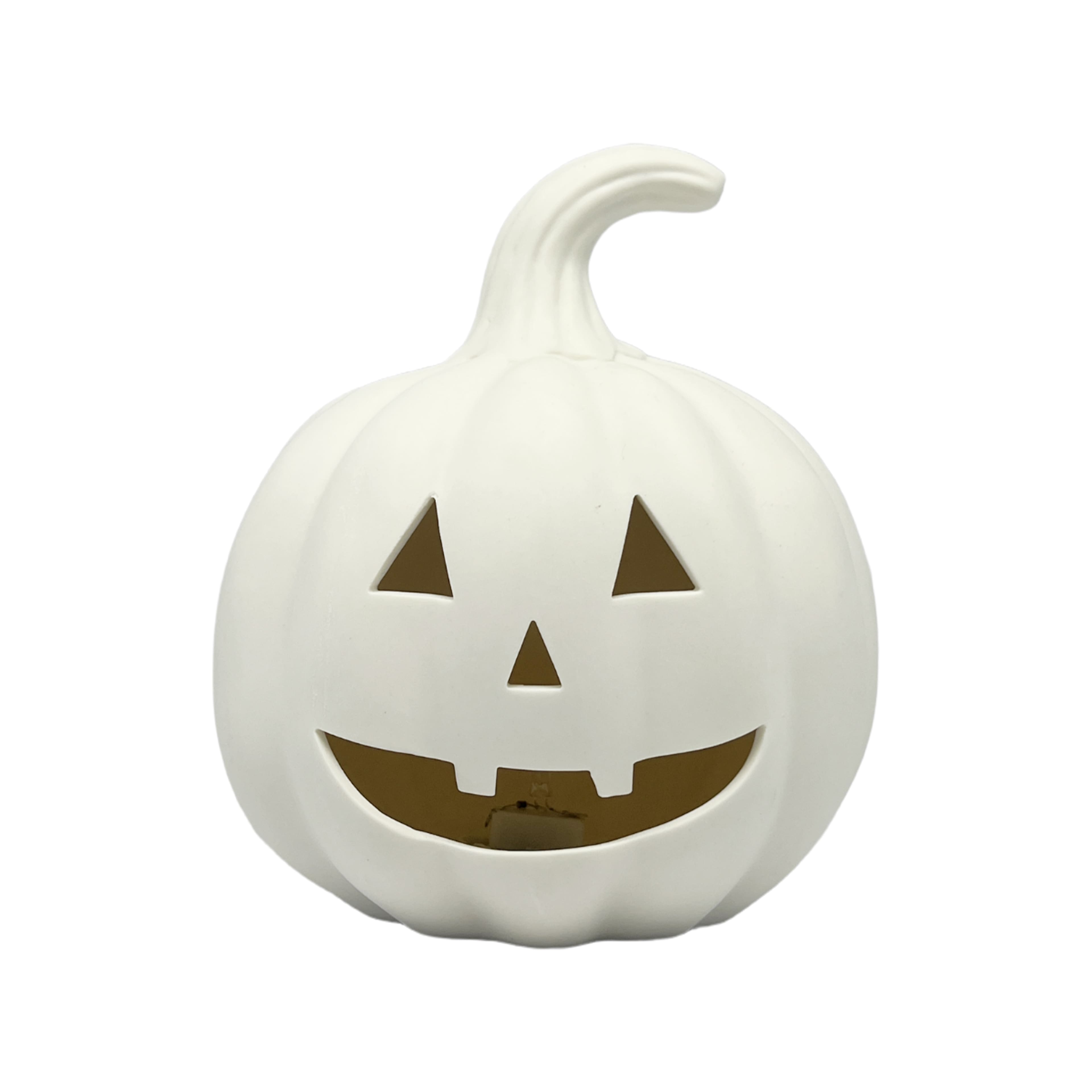 7.25" Jack-o'-Lantern DIY Ceramic LED Décor by Make Market®