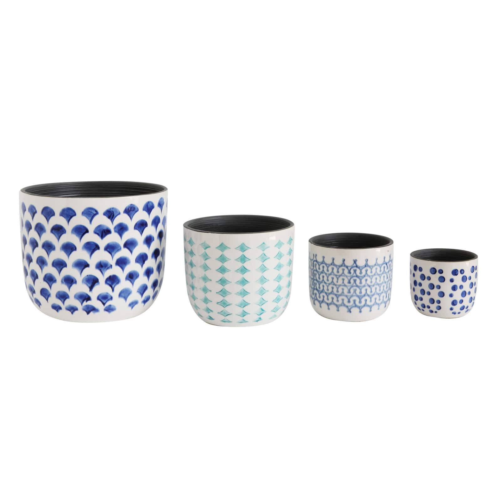 Hello Honey® Hand Painted Stoneware Planter Set