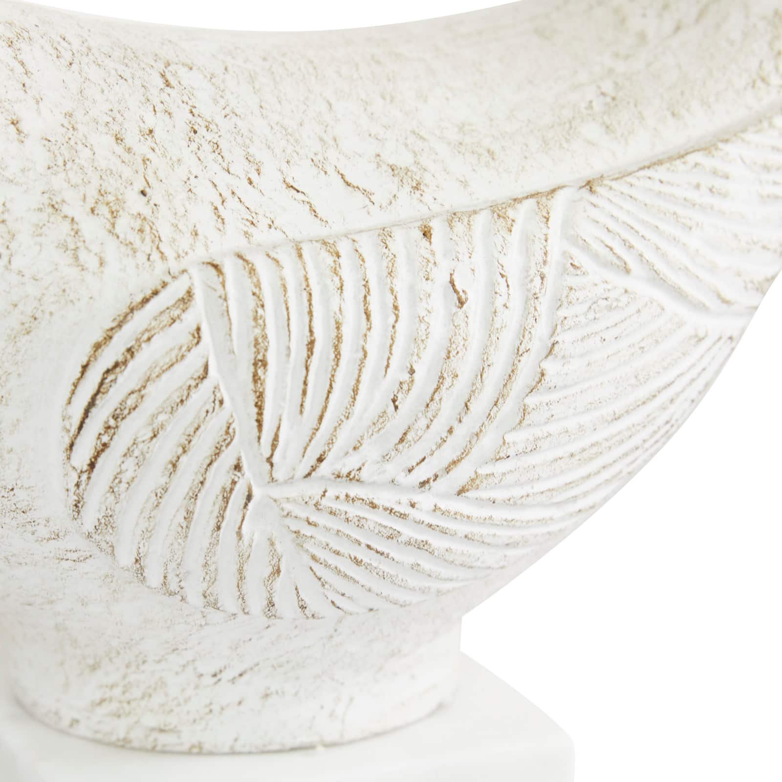 Set of 2 White Ceramic Coastal Bird Sculpture, 16.75", 18.25"