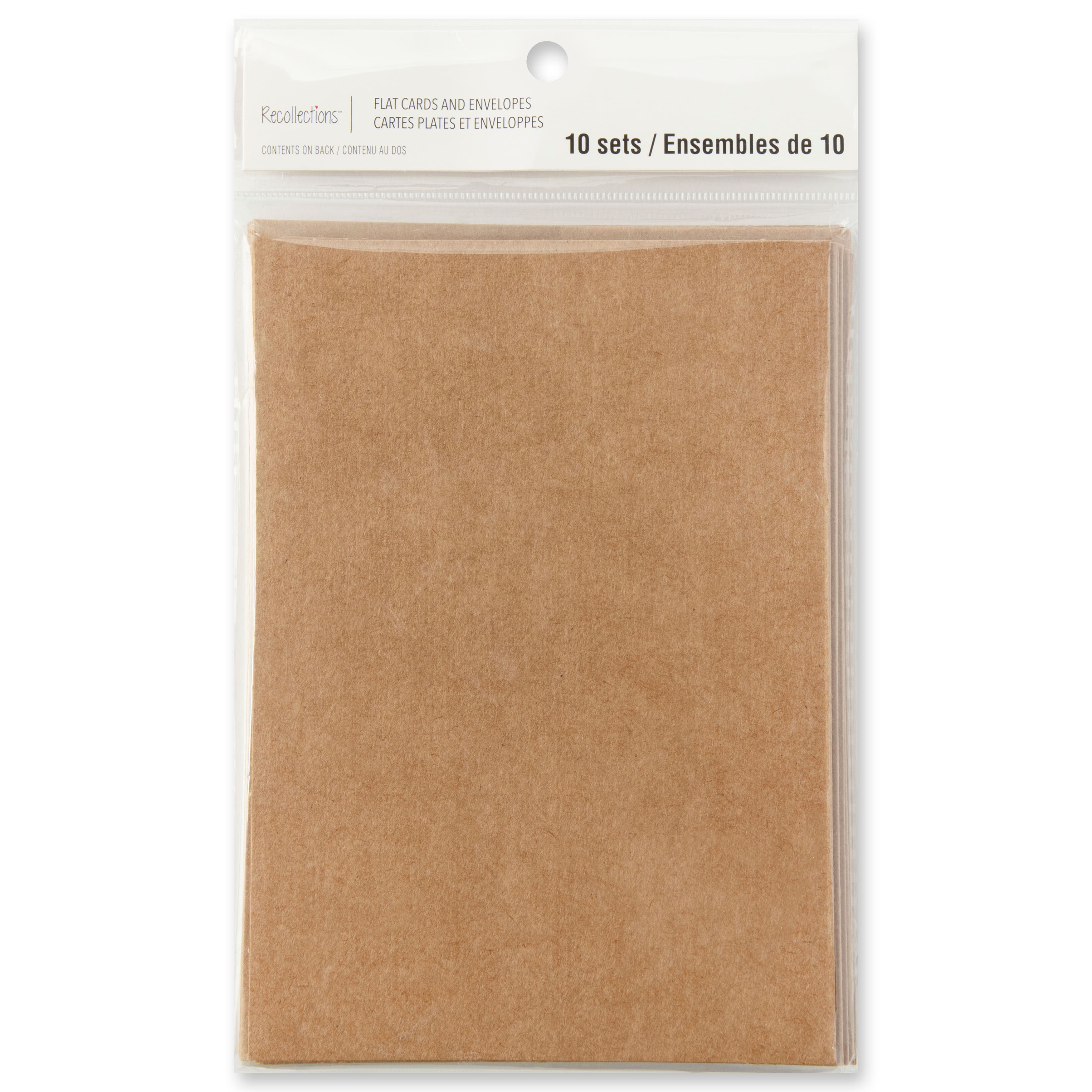 12 Packs: 10 ct. (120 total) 5" x 7" Kraft Flat Cards & Envelopes by Recollections™