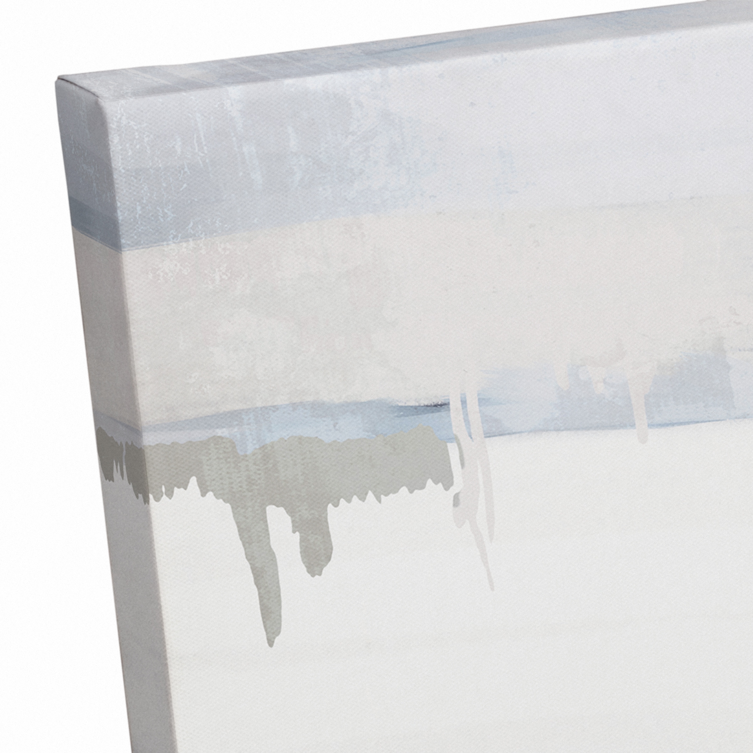 Cream Blue Abstract 20" x 20" Canvas Wall Art