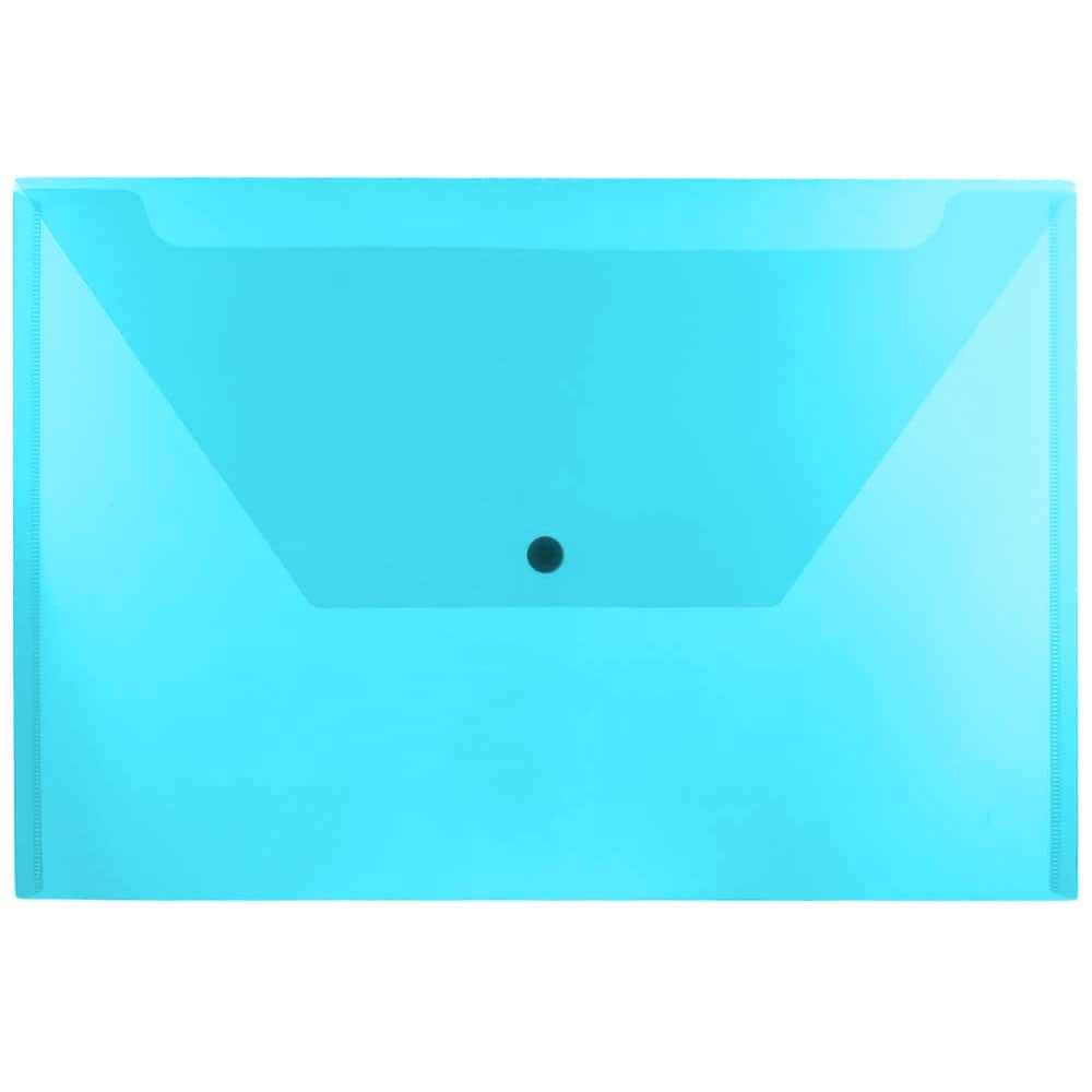 JAM Paper 9.8" x 14.5" Plastic Snap Closure Envelopes, 12ct.
