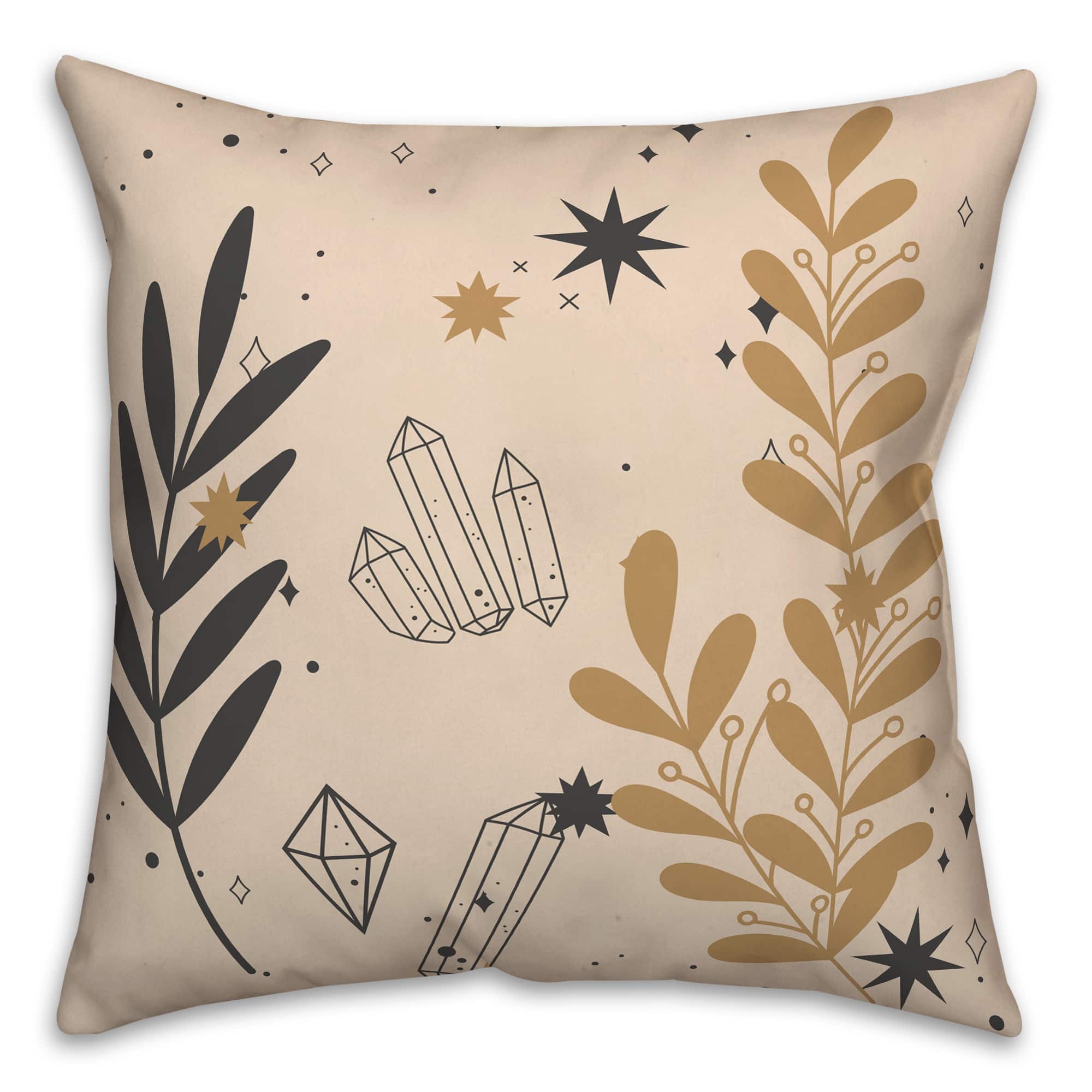 Leaf Crystal Stars 3 18" x 18" Throw Pillow