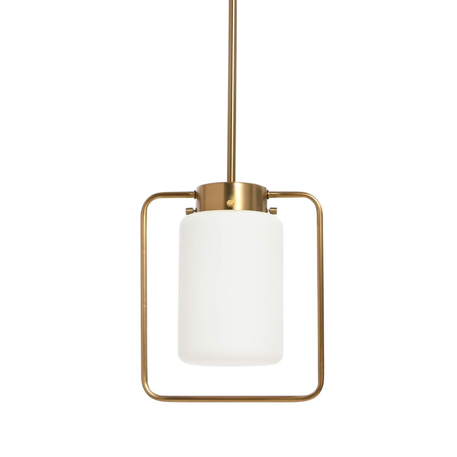 Hello Honey® Robert Stevenson Lighting Ezra Metal & Frosted Glass Convertible Ceiling Light