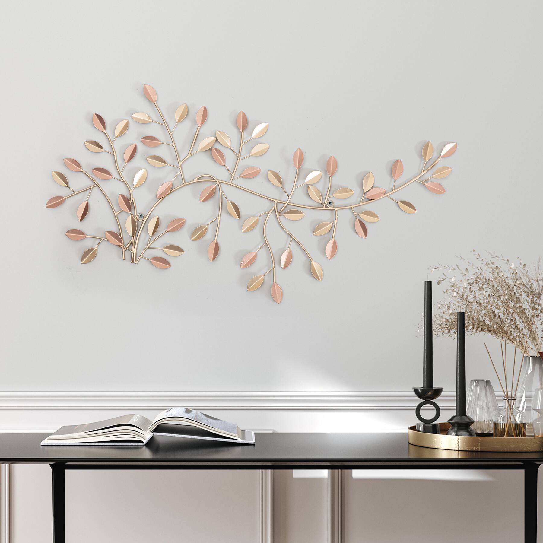 Habitat Decor 26" Gold Edat Branches Metal Wall Art 