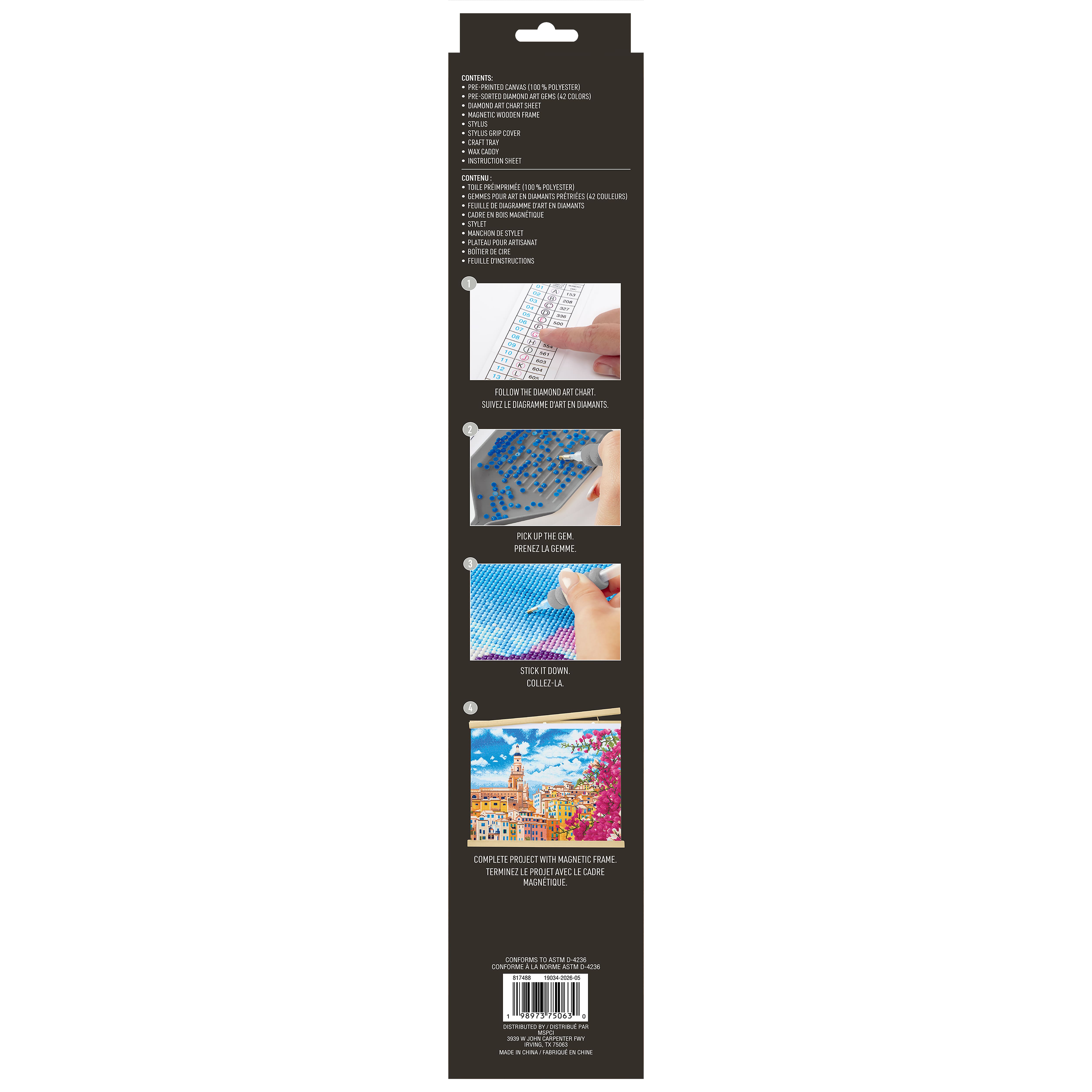 16" x 20" French Riviera Diamond Art Kit with Wood Frame by Make Market®
