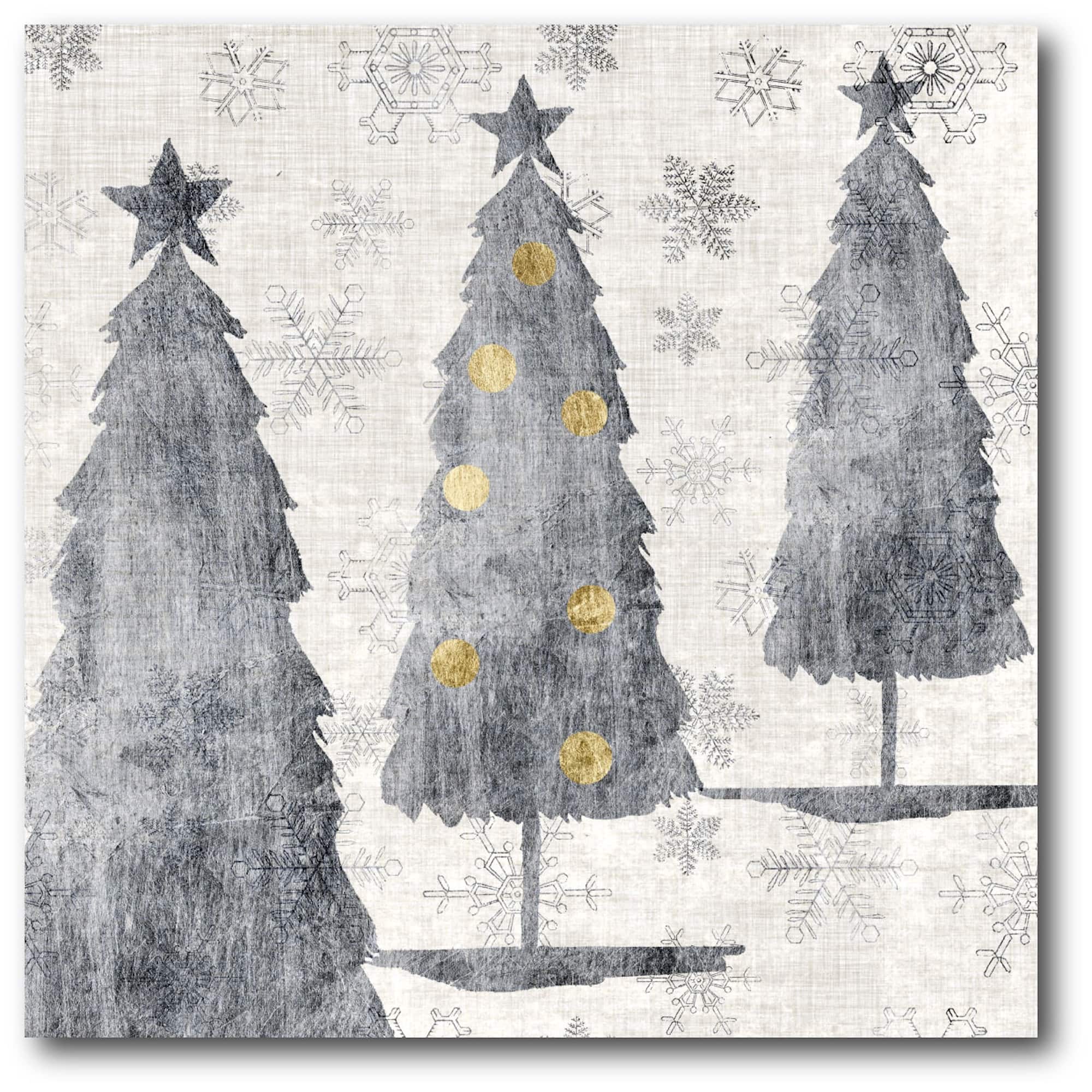 Courtside Market® Sophisticated Christmas Trees Gallery Wrapped Canvas Wall Art